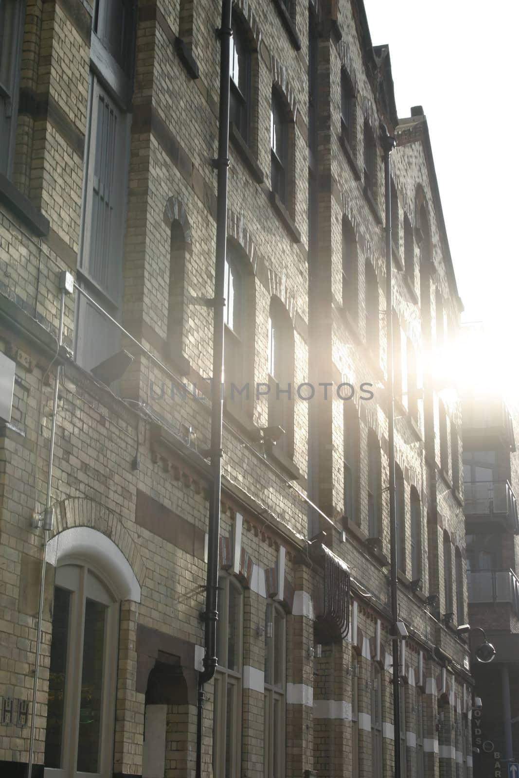 Sunshine on Old Liverpool Warehouse