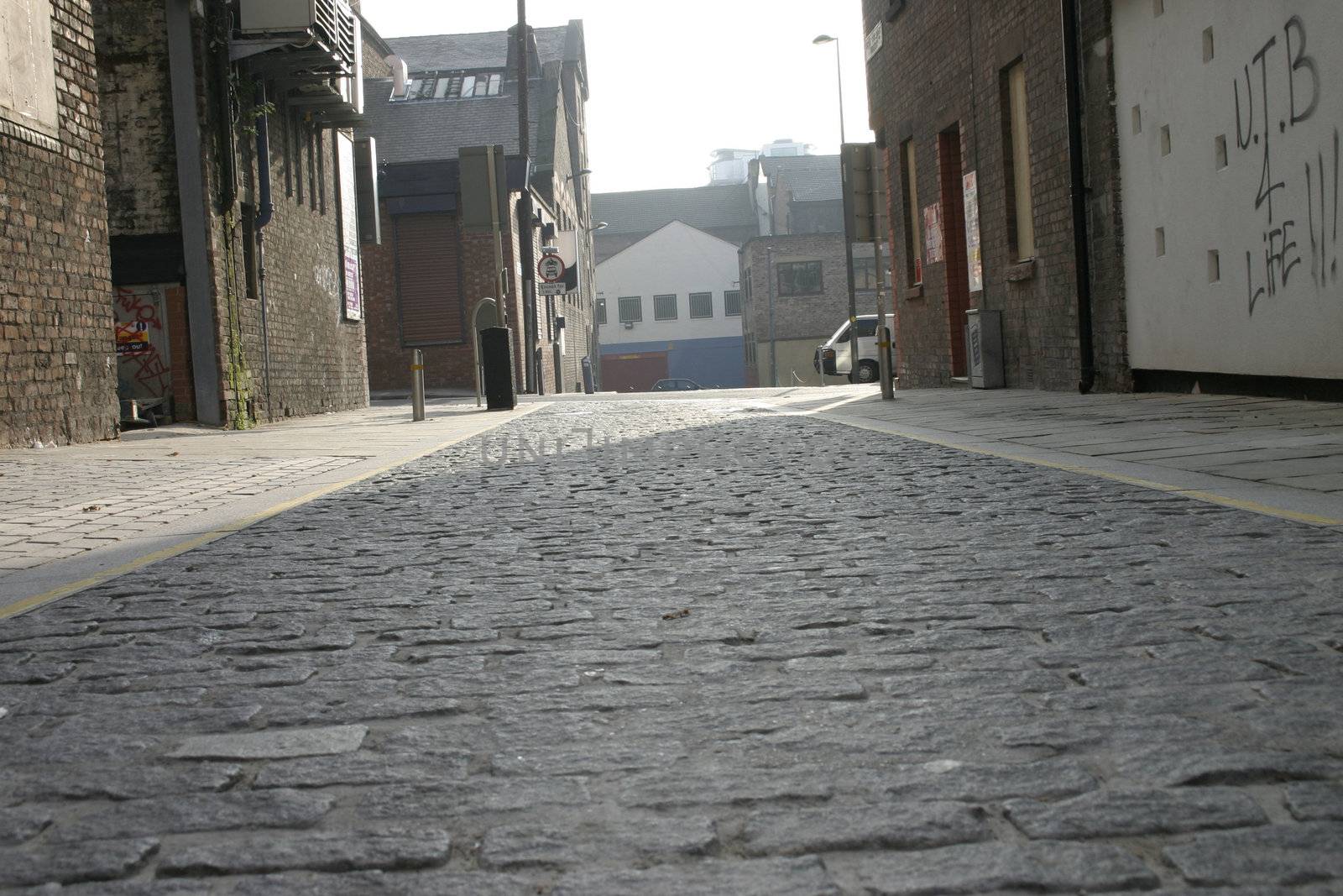 Cobbled Back Street in Liverpool by green308