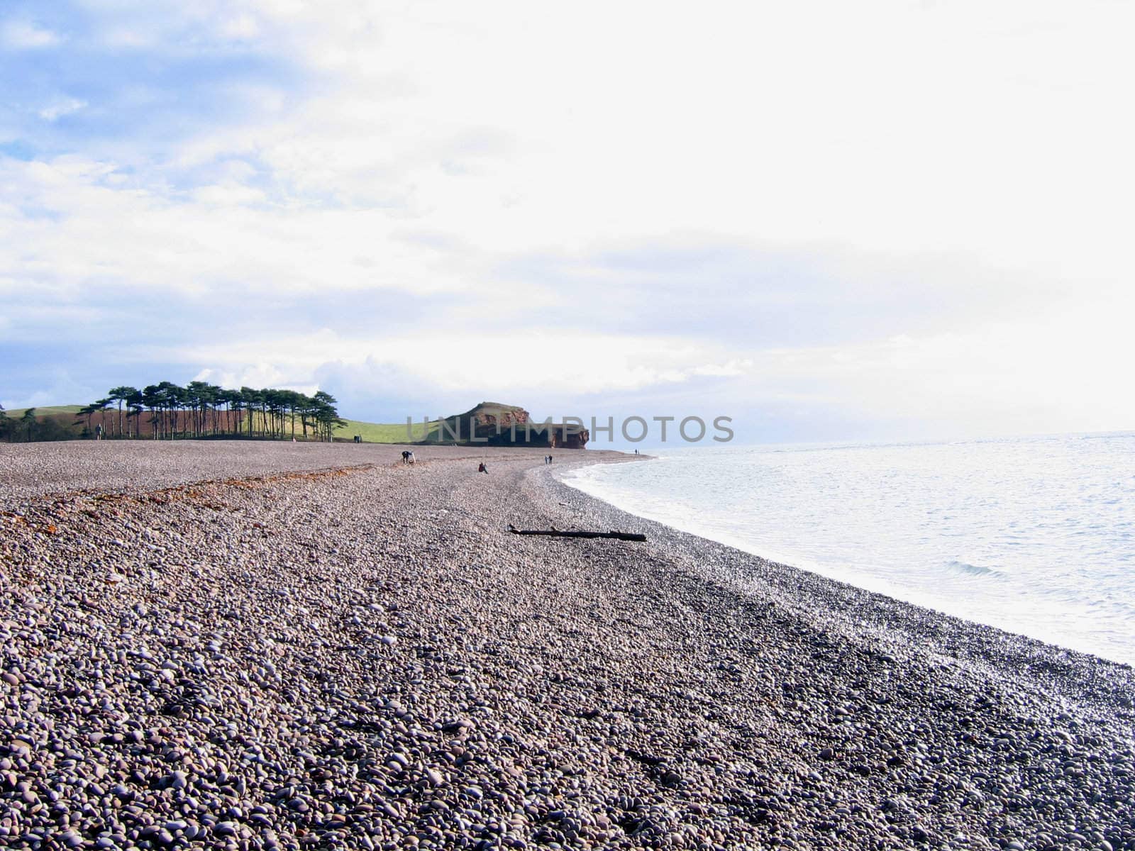 Stoney Beach in Devon England