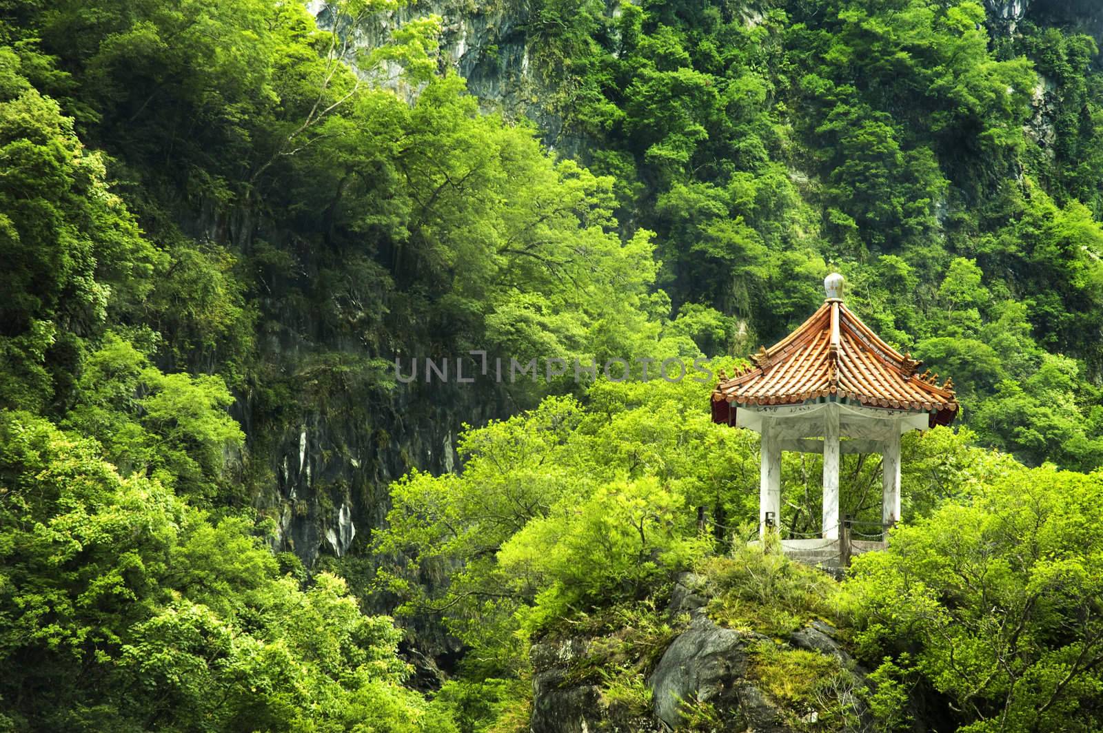 One of scenic spot at Chang Chun Shrine, Taroko National Park, Hualien, Taiwan.
