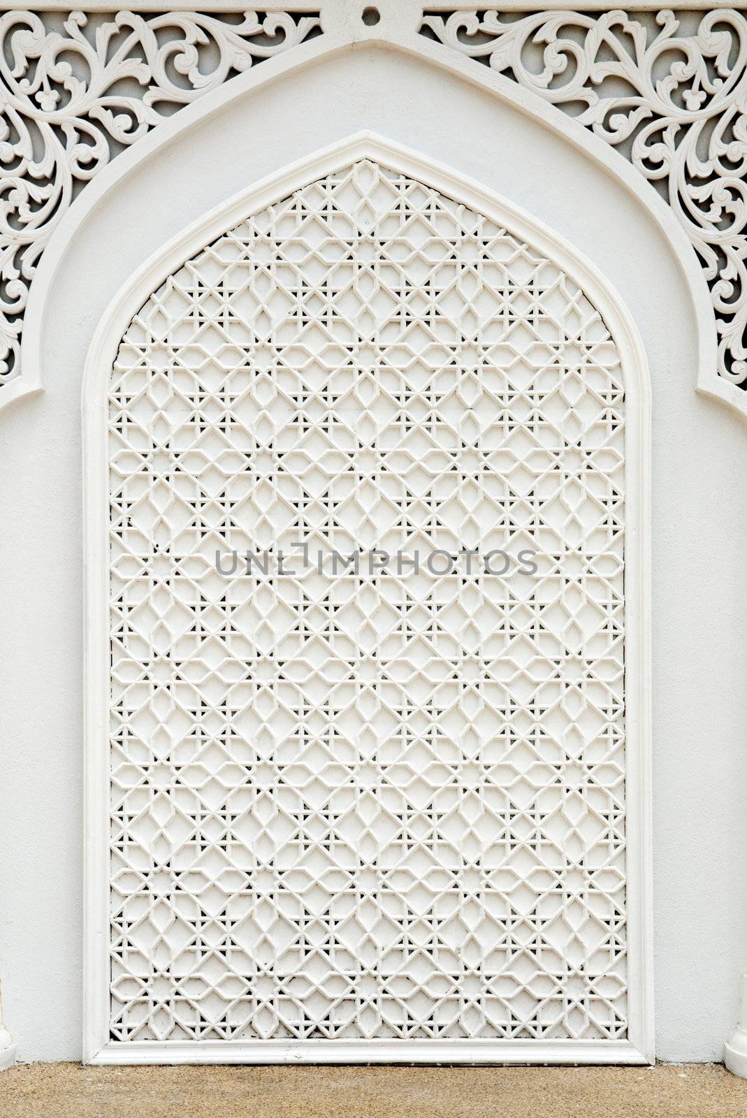 An example of Islamic design cast in concrete on a building in Terengganu, Malaysia.