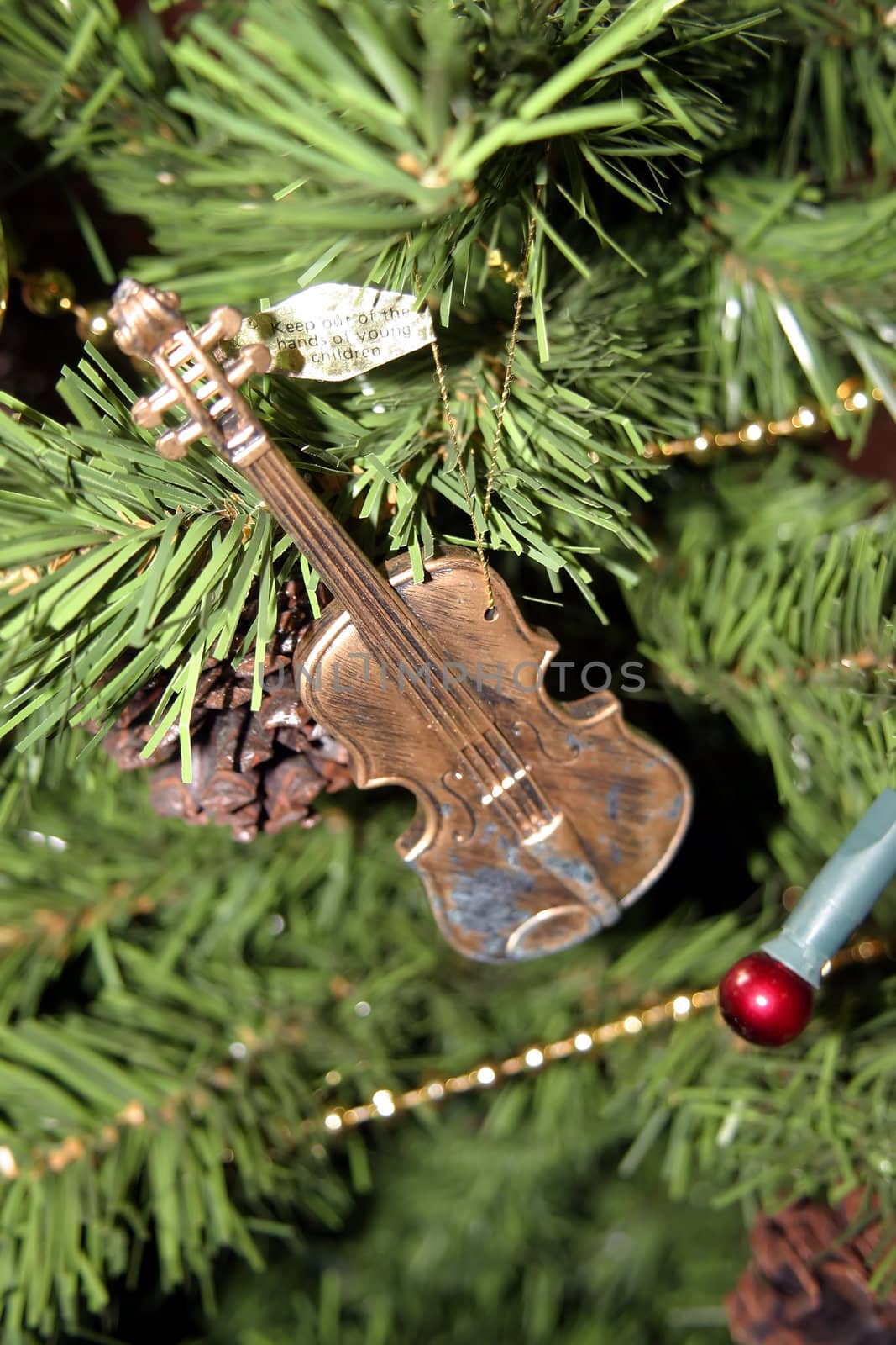 Violin Christmas Tree Ornament by green308