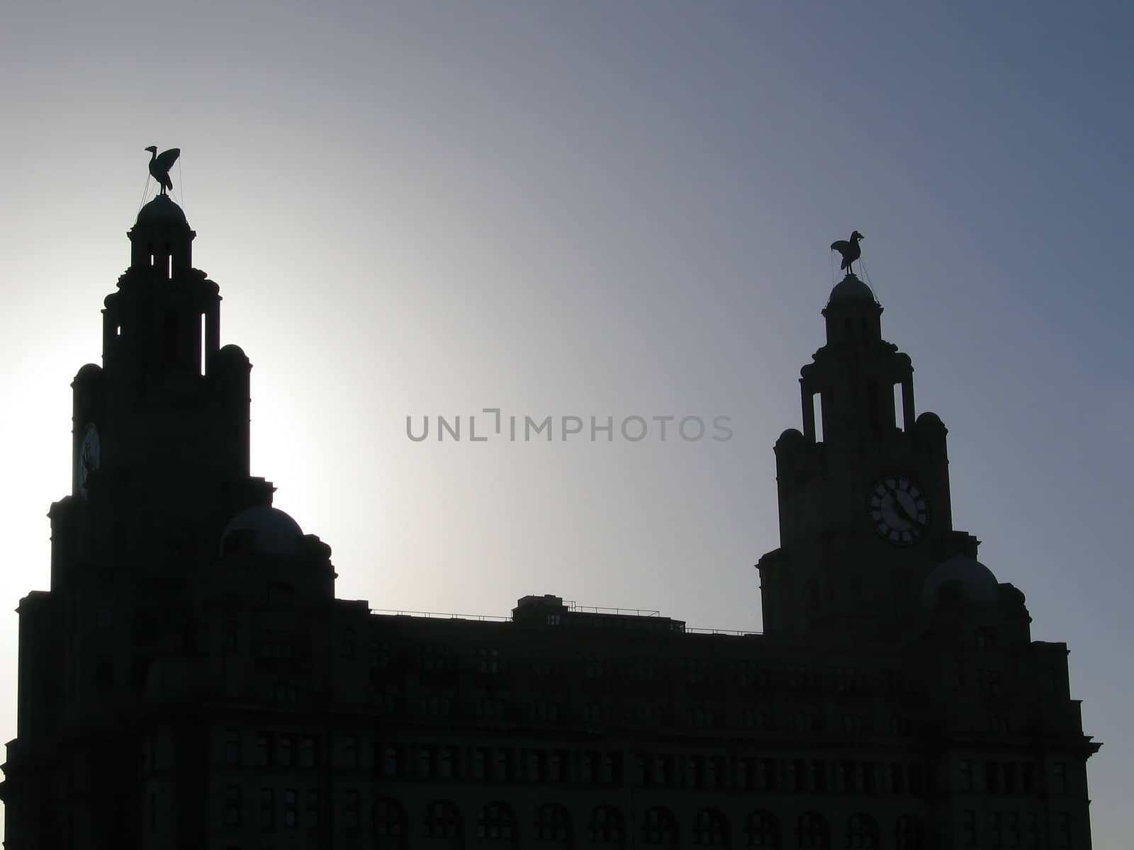 Historic Liver Building in Liverpool England