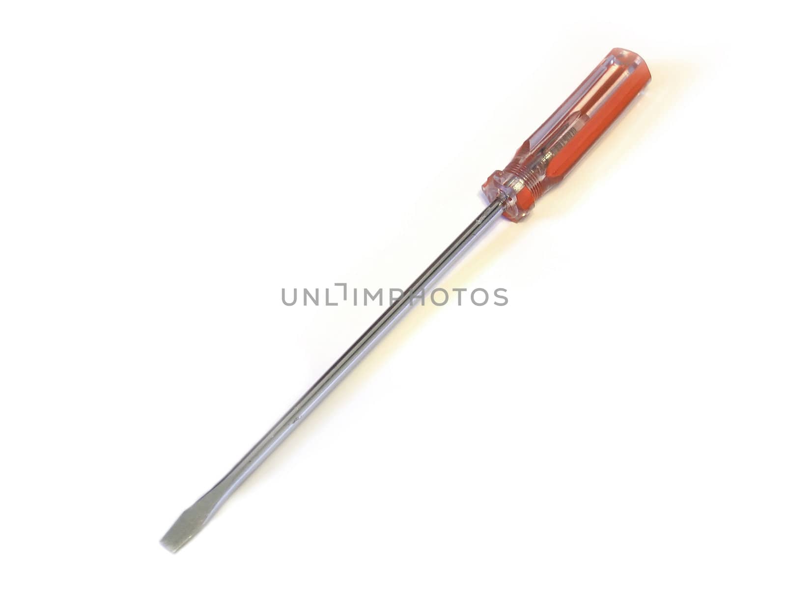 Long Red Flat Head Screwdriver