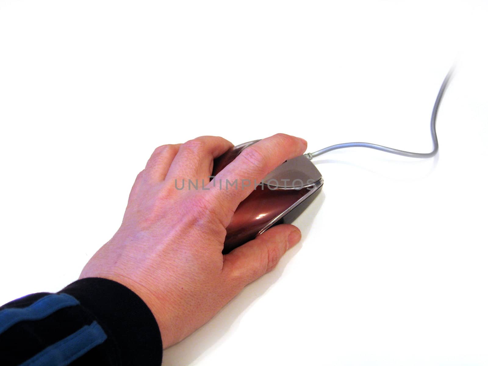 Man's Left Hand on Mouse