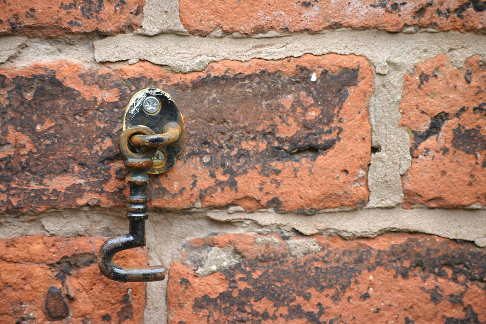 Iron Hook on Brick Wall