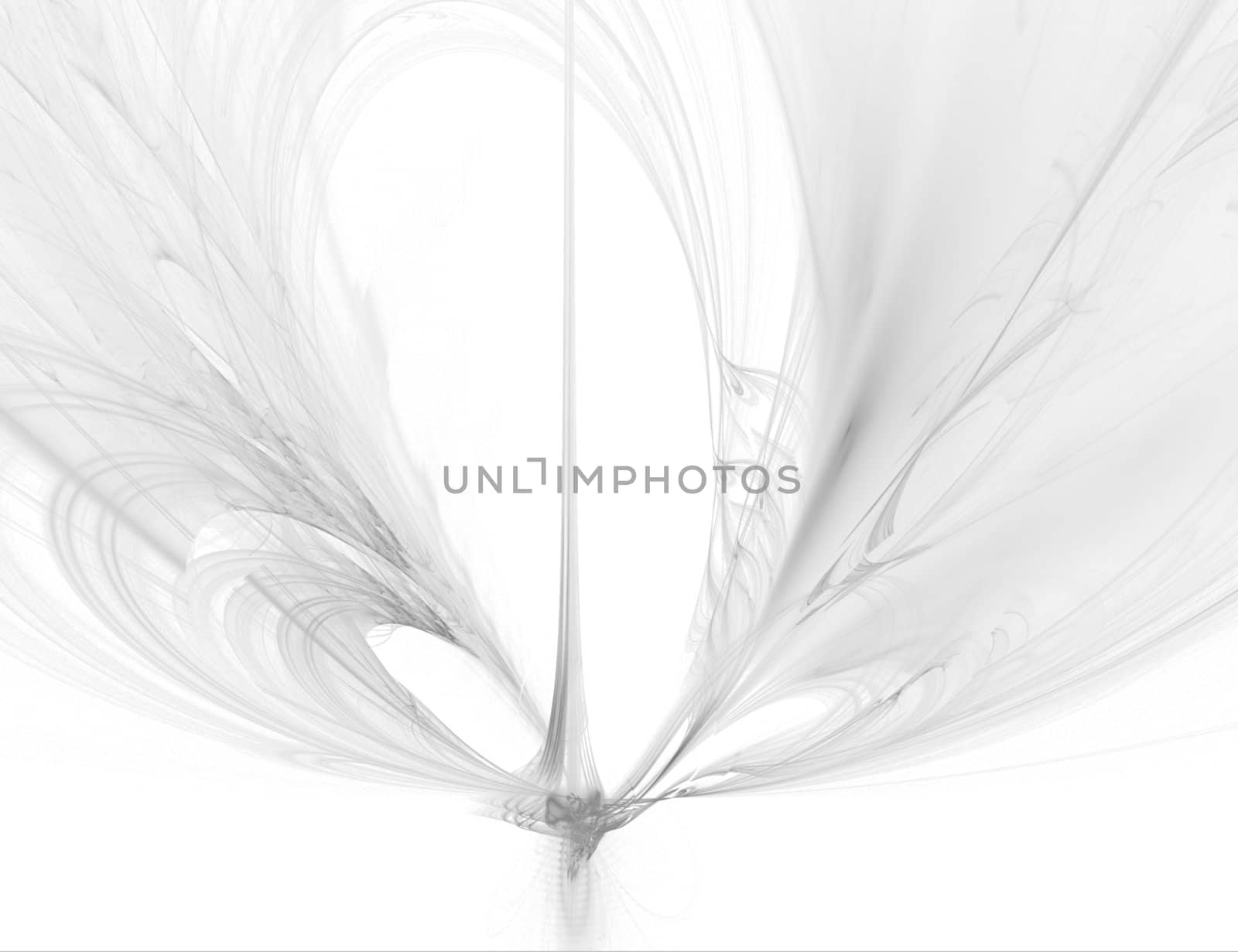 Abstract Grey Smoke on White Background