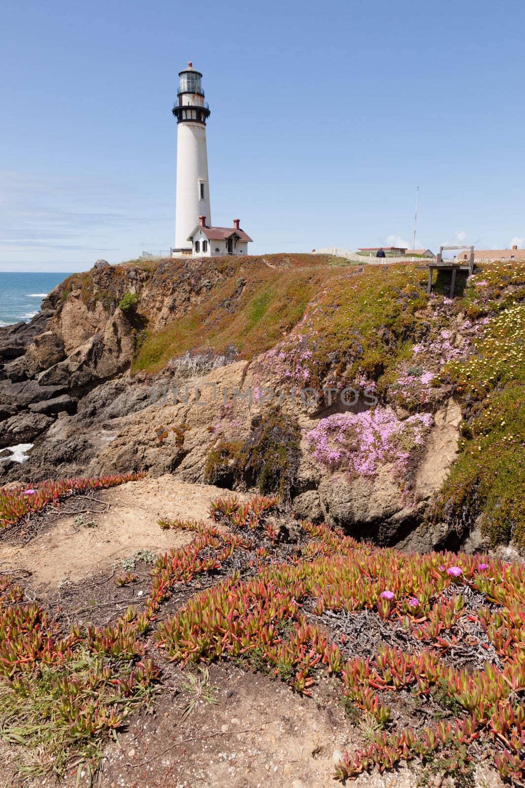 Pigeon Point Lighthouse is a lighthouse built in 1871 to guide ships on the Pacific coast of California.