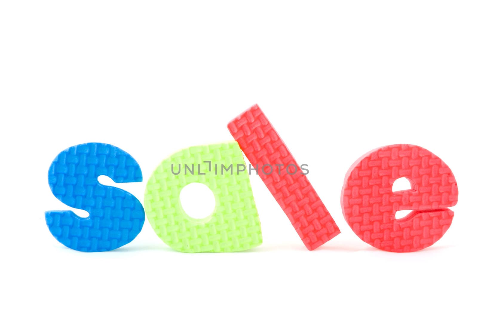 colorful letters with sale isolated on white background  by ladyminnie