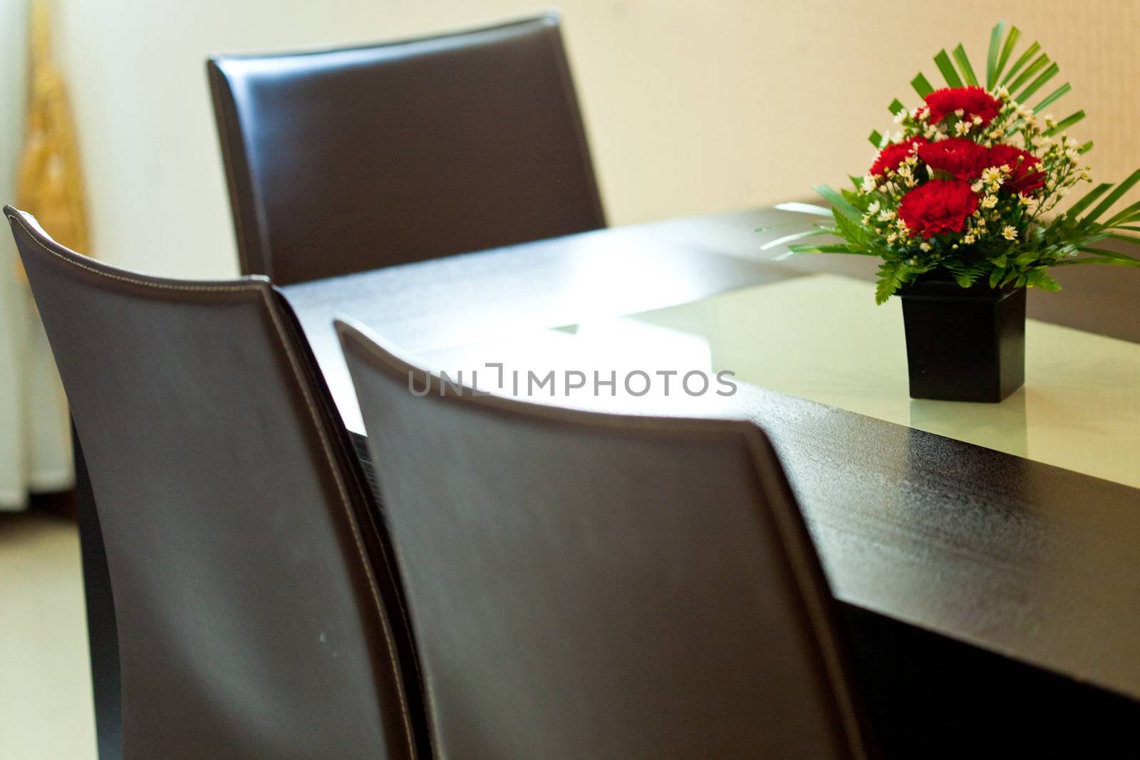Dining room with flower by nuchylee