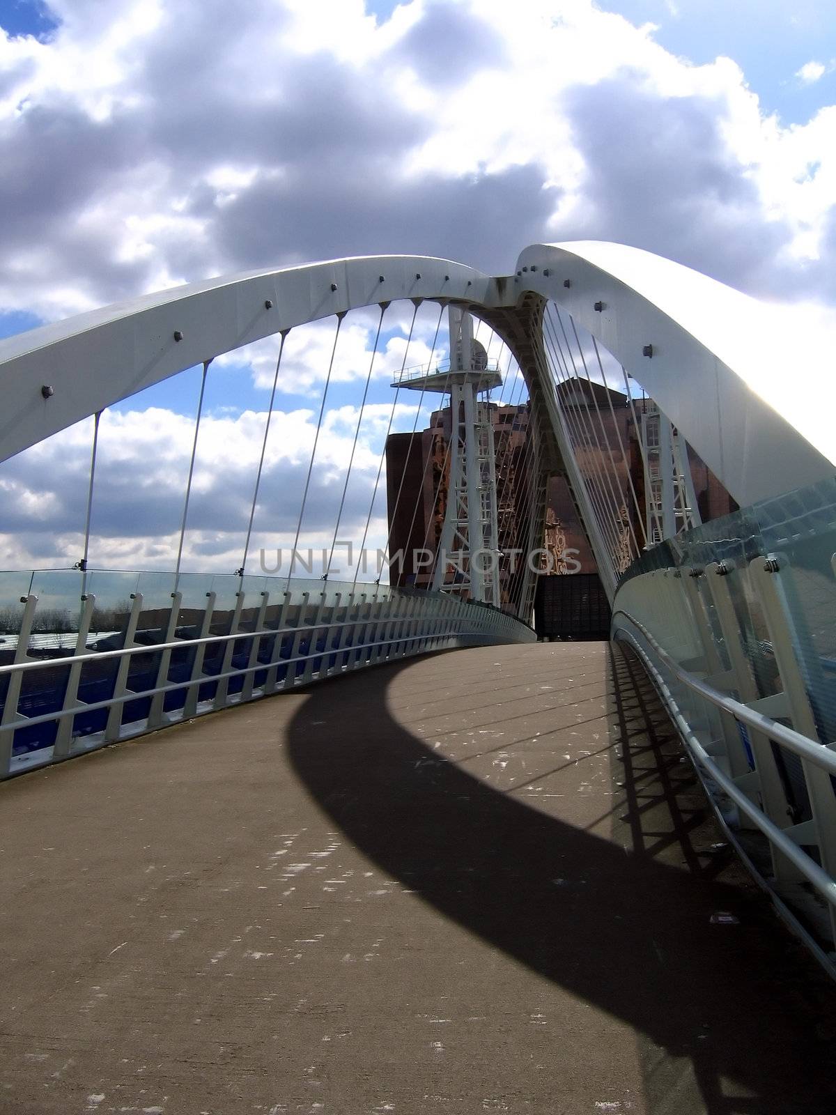 Modern Bridge in Manchester Quays
