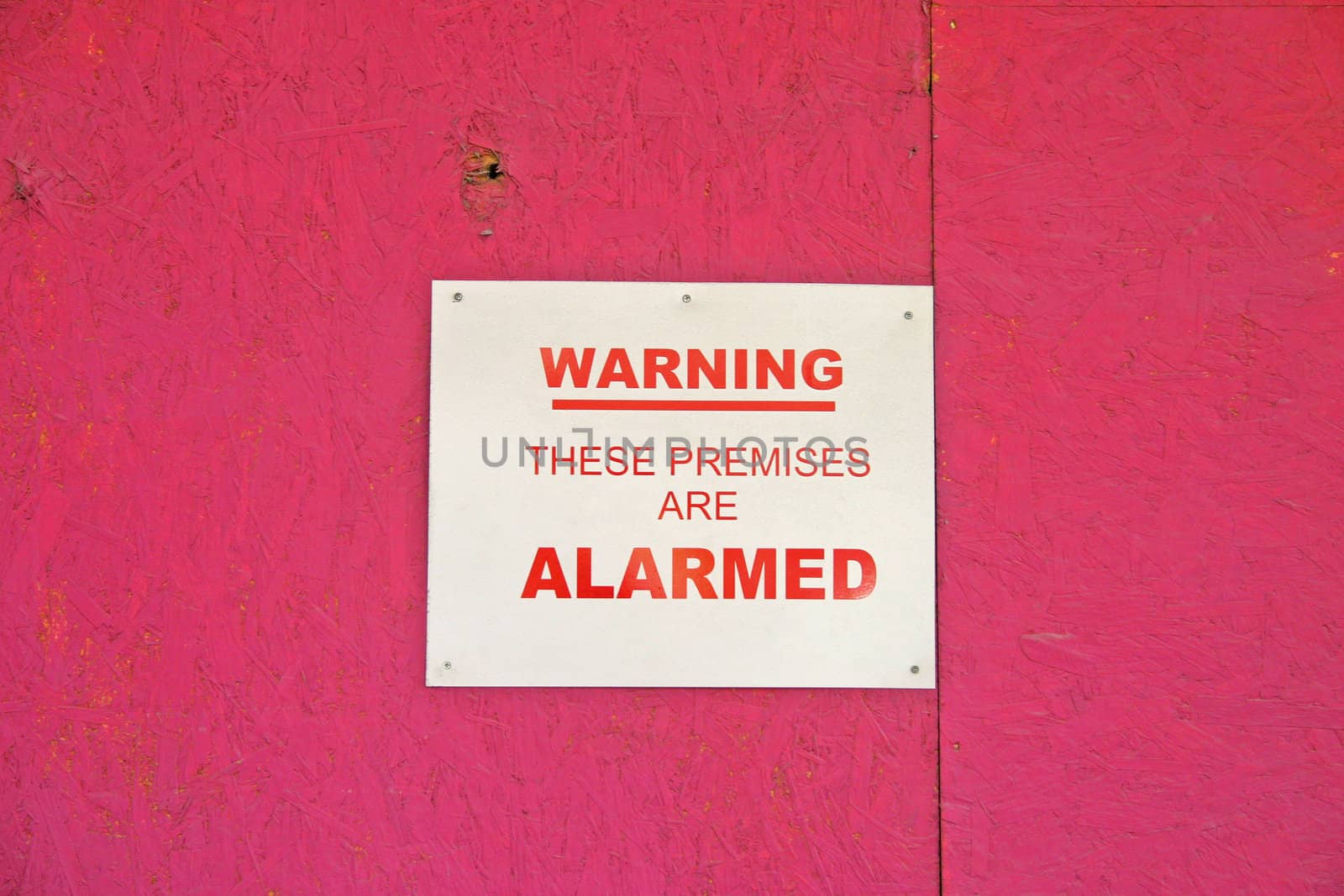 Red Alarm Warning Notice