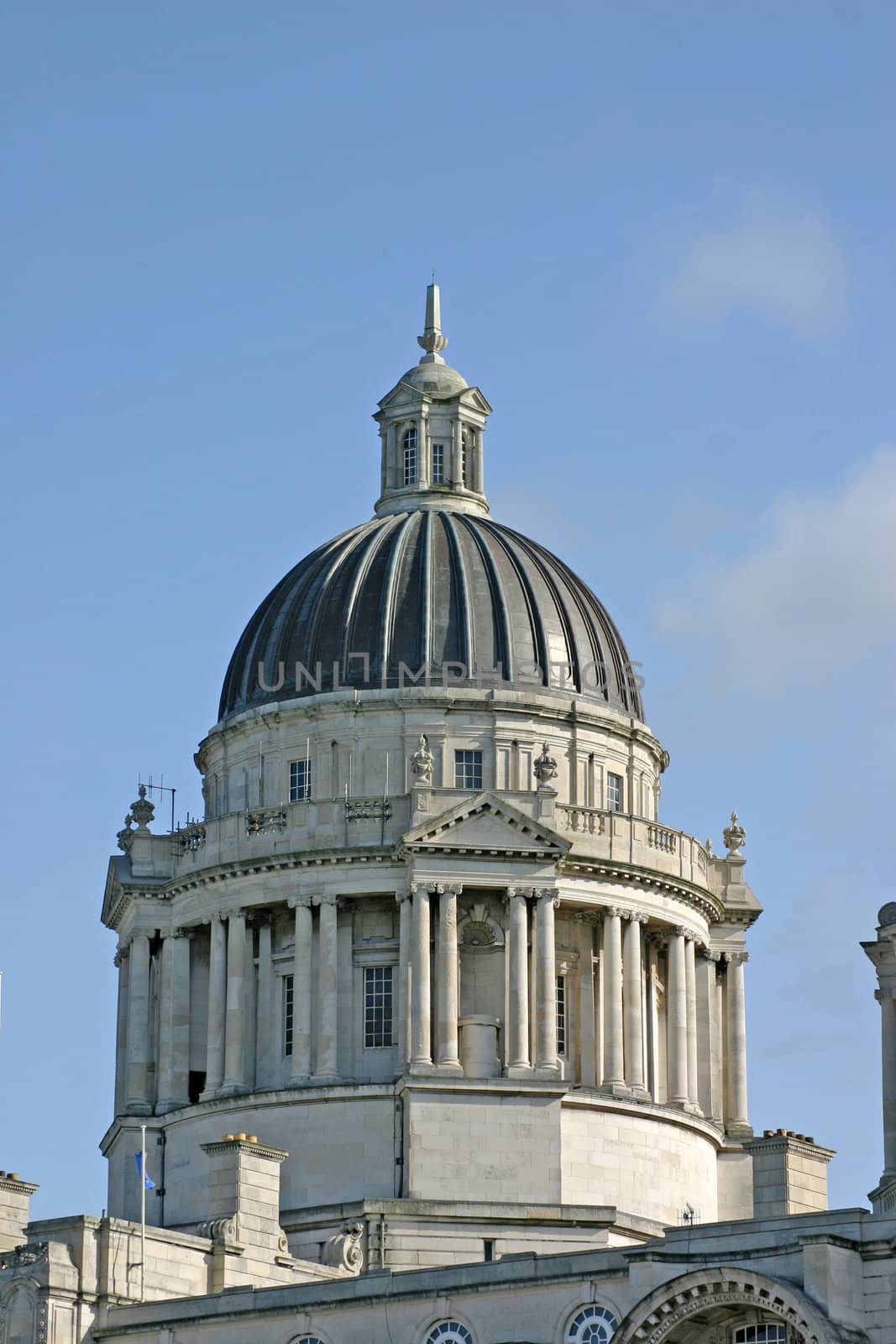 Old Building one of the Three Graces in Liverpool England UK