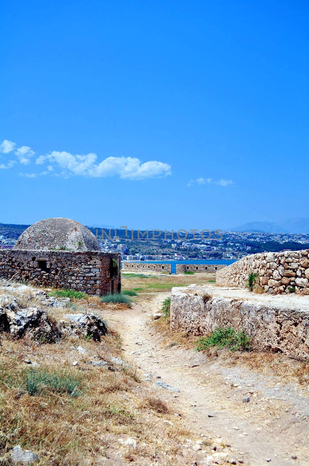 Travel photography: medieval fortress in Crete, Greece