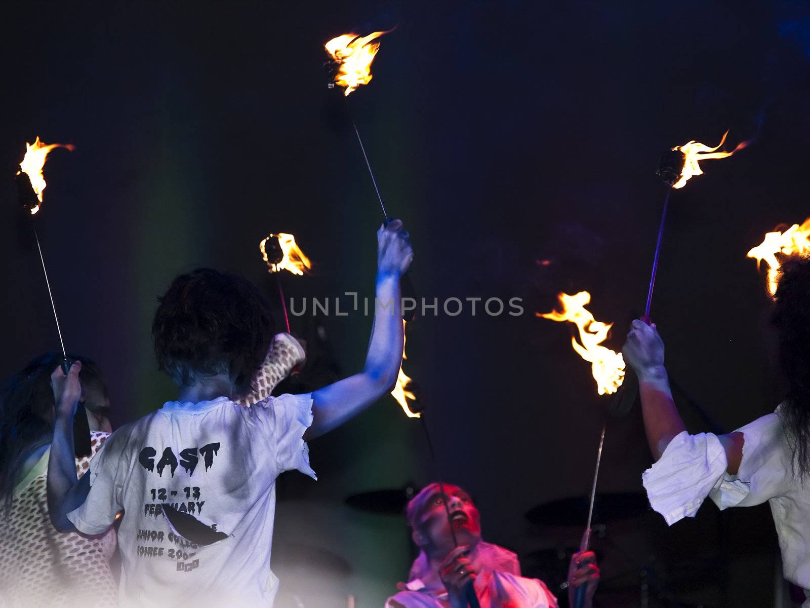 VALLETTA, MALTA - AUG 29 - Dancers performing Thriller during the Michael Jackson Tribute Concert organised by Xfm radio station at The Valletta Waterfront 29th August 2009