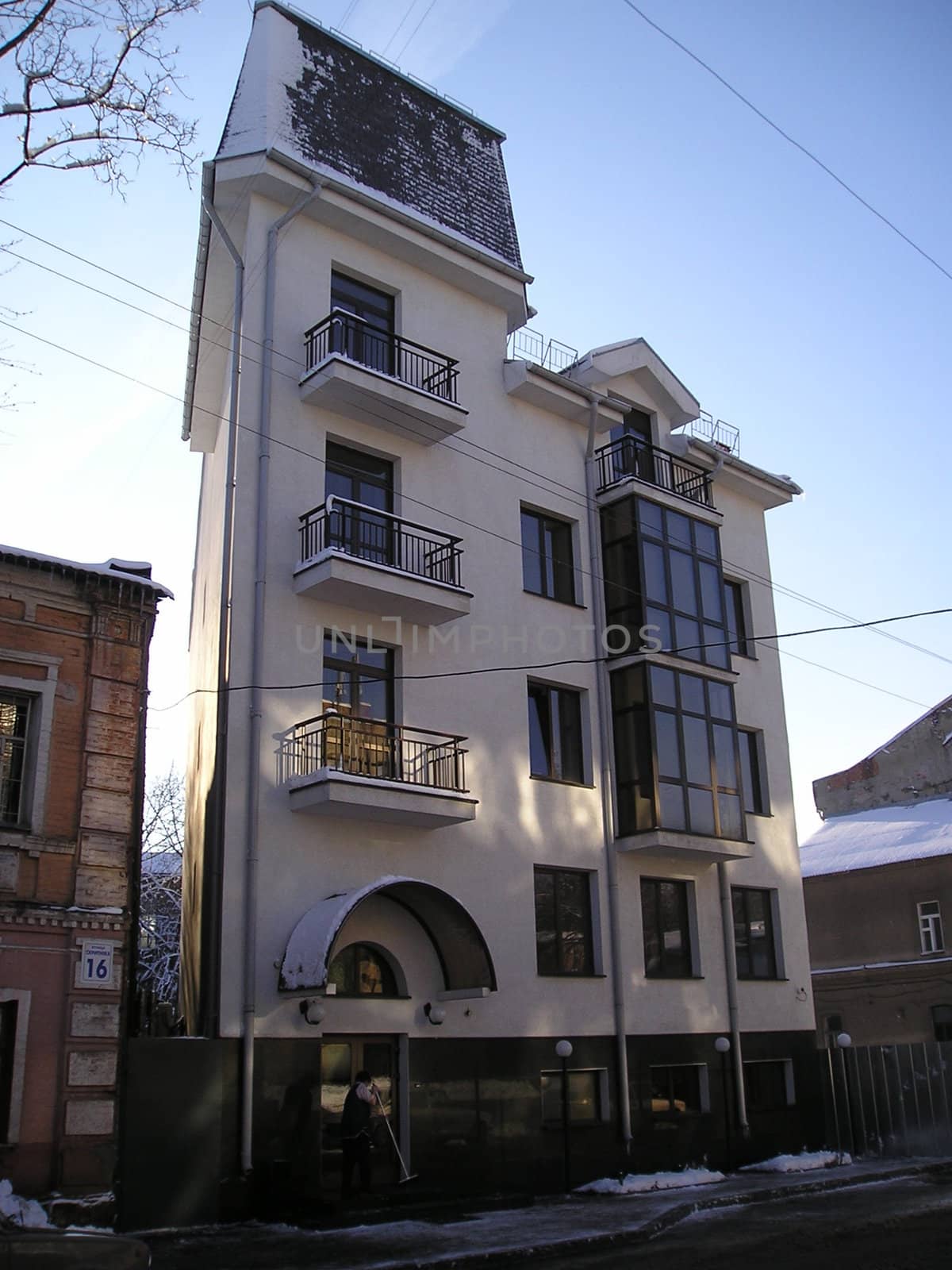 Unusually house with acute angle in Kharkov