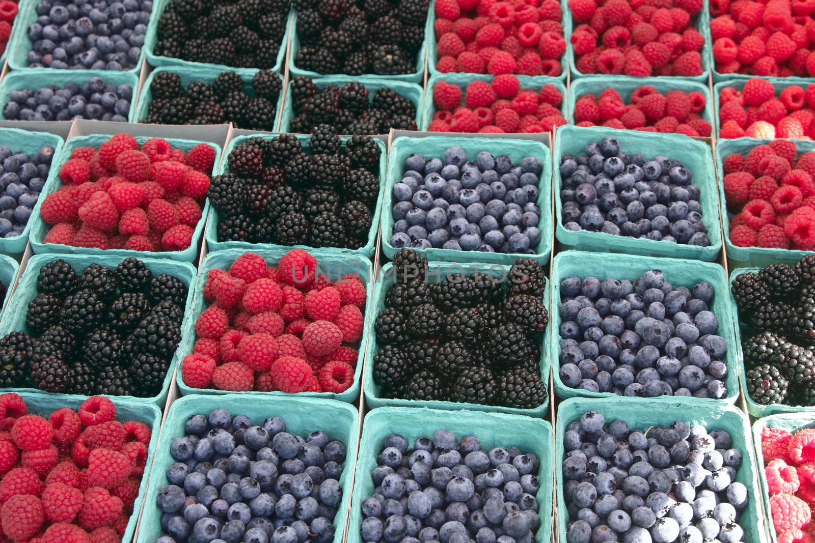 Farmers' Market Berries Close up by Em3