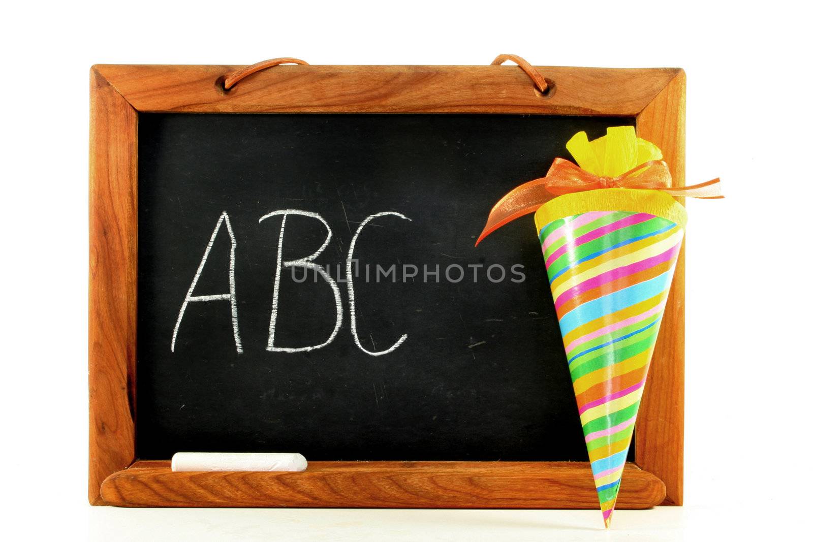 School board and school cone on a white background