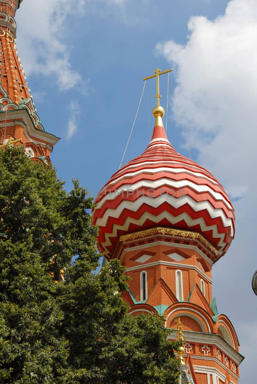 St.Basil's Cathedral fragment in Moscow on Red Square