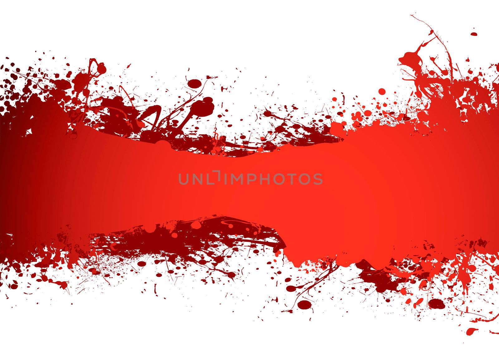 blood red grunge ink banner with room to add your own copy