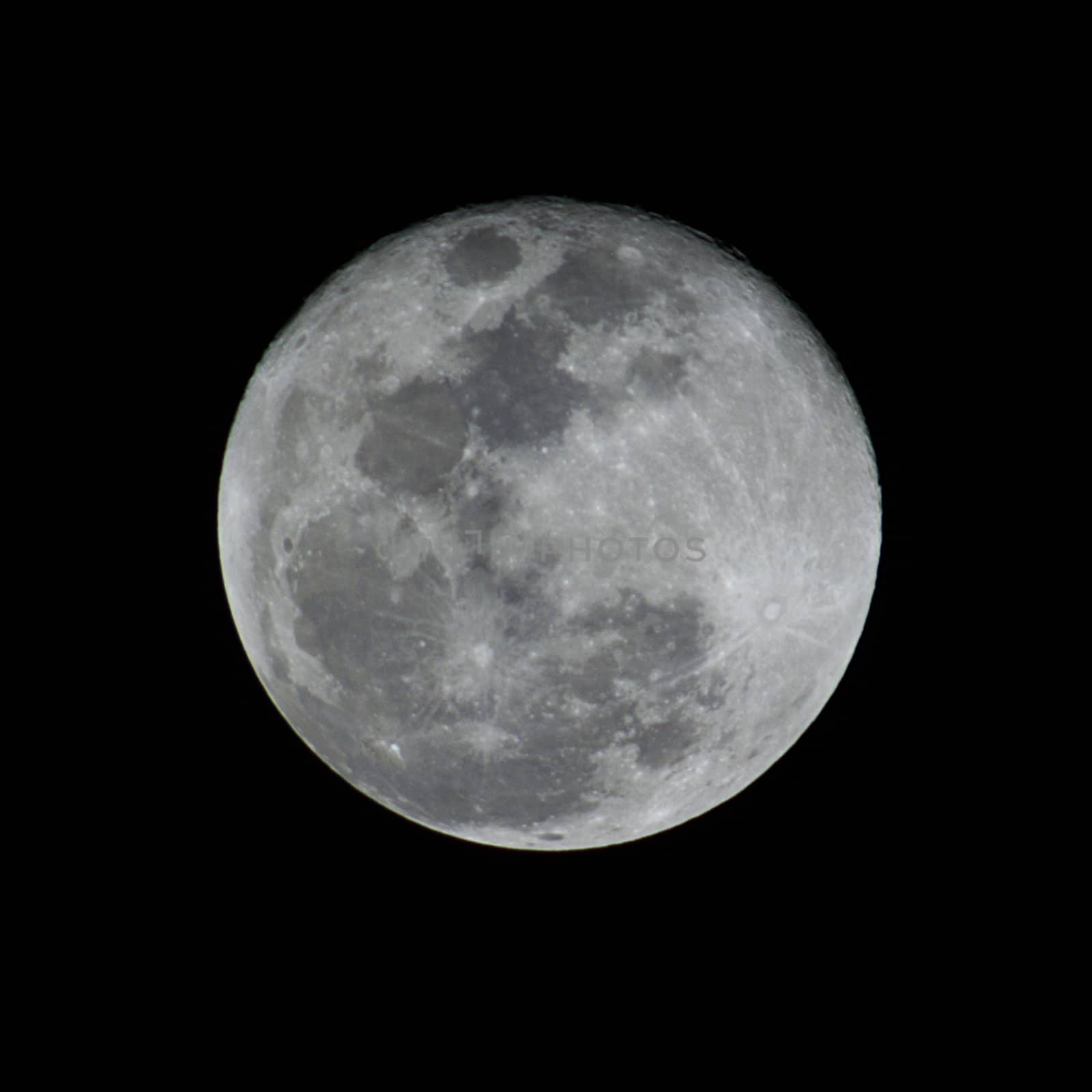 A detailed full moon. You can see all craters and details.