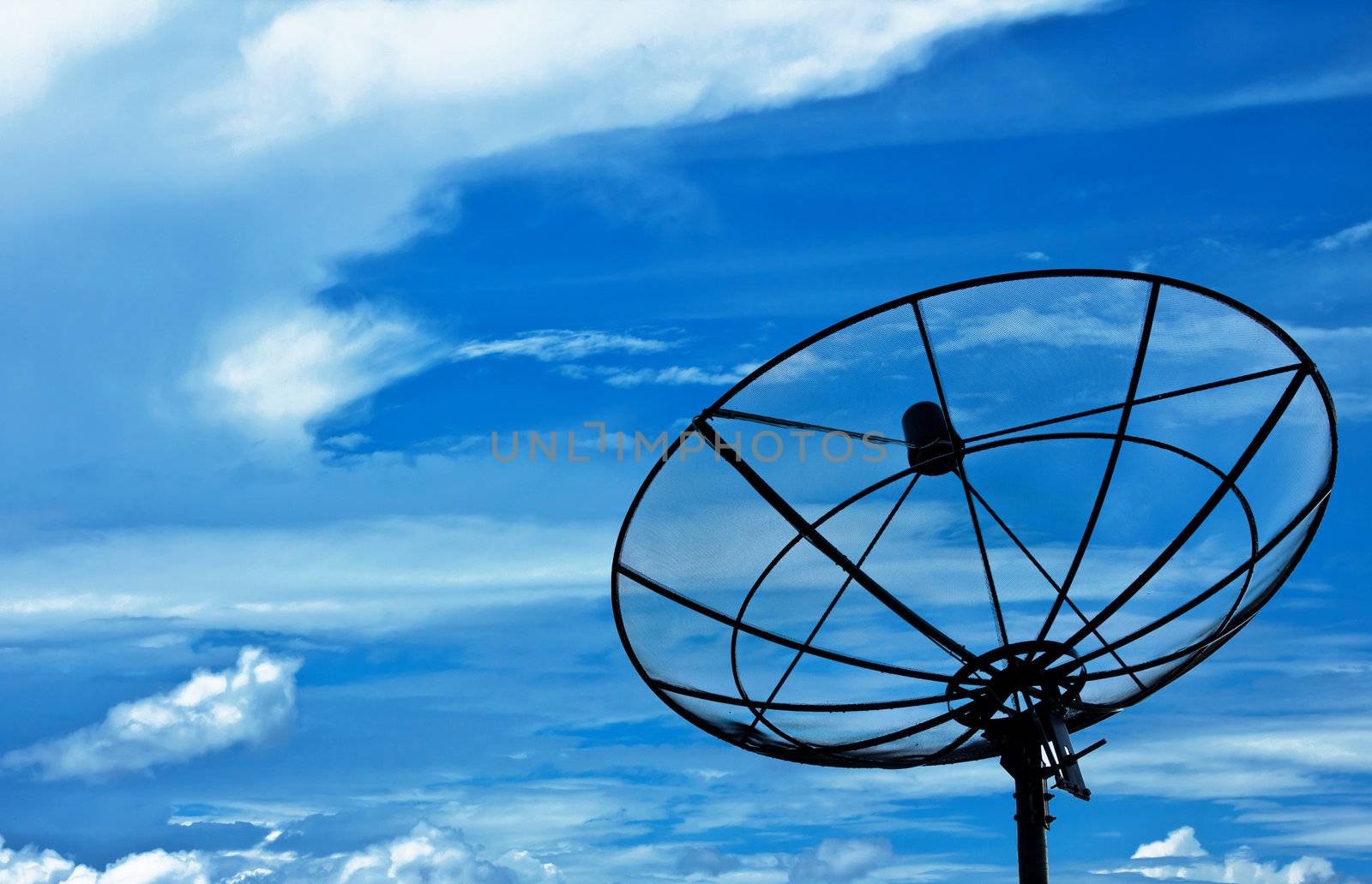 satellite dish  and blue sky