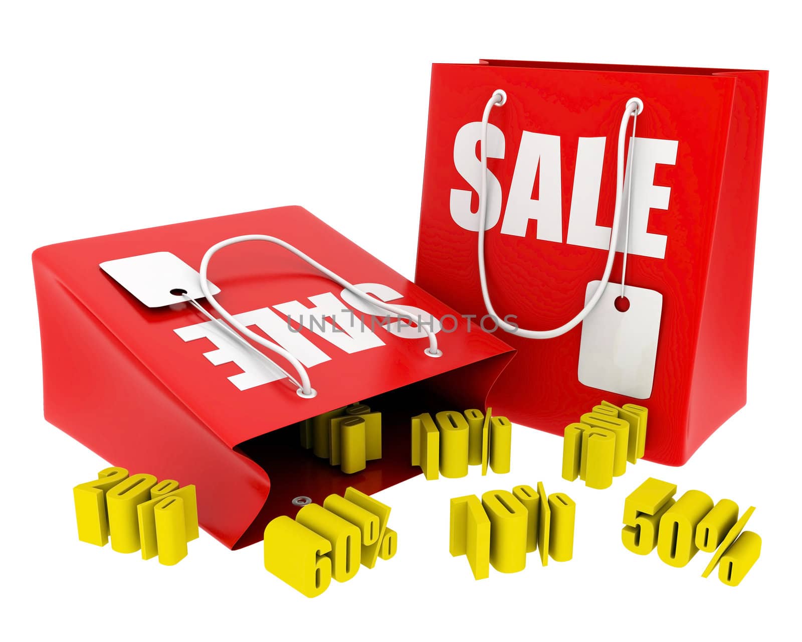 3D image of the text of a big sale