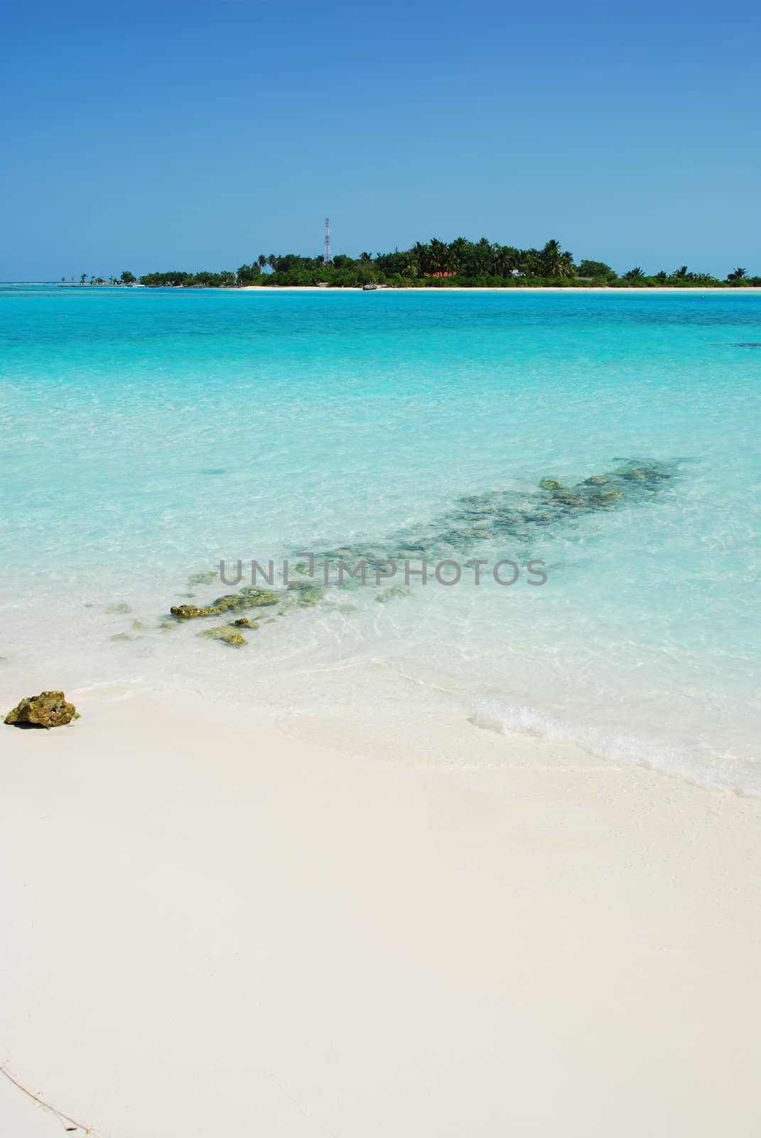 beautiful photo of a maldivian island with a great waterview