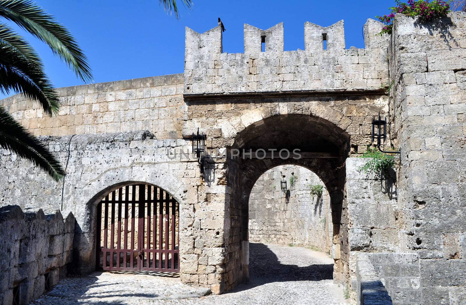 Travel Europe: medieval fortress in the island of Rhodes, Greece