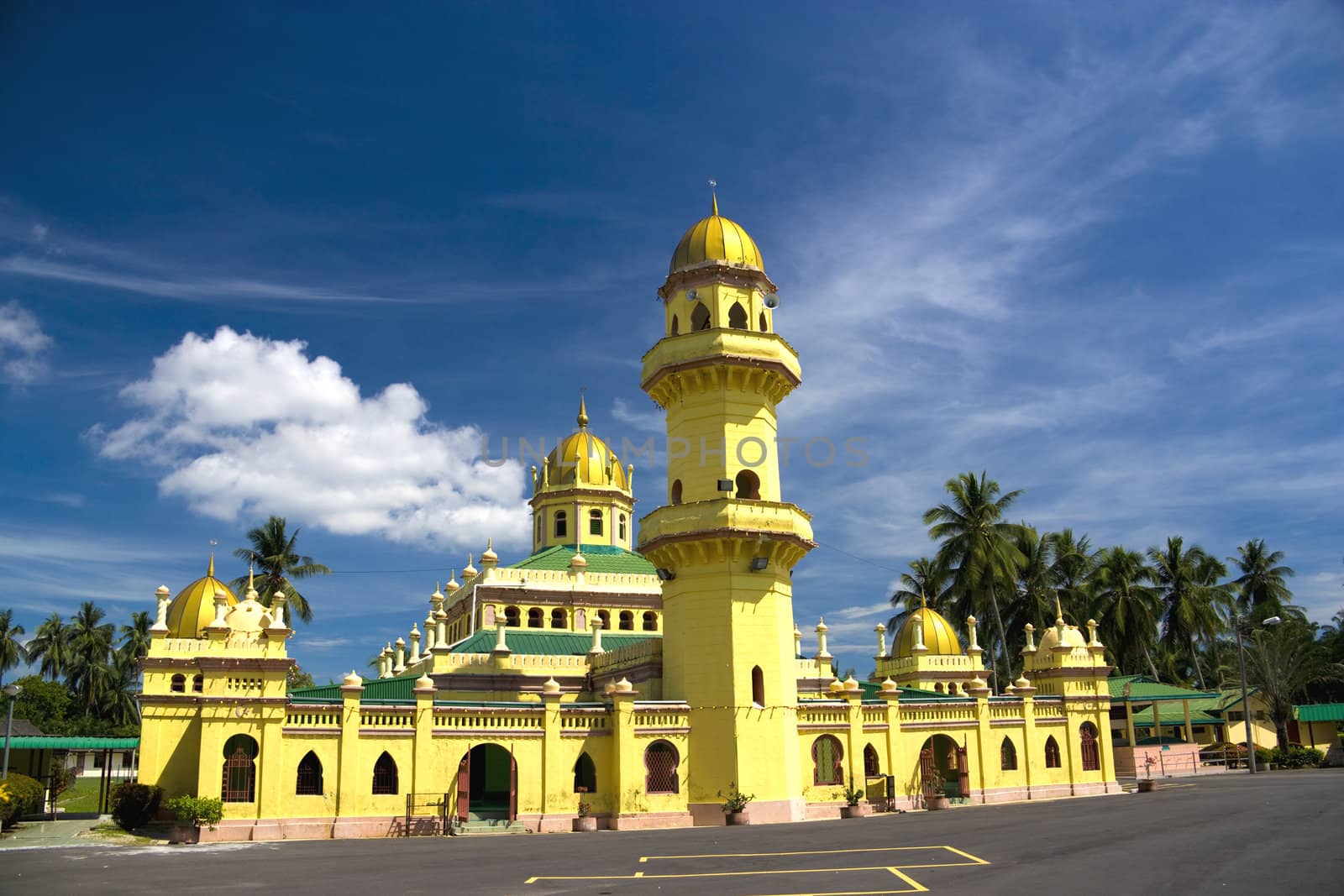 Over a century old Sultan Alaeddin Mosque, located at the old royal town of Jugra, Selangor, Malaysia.