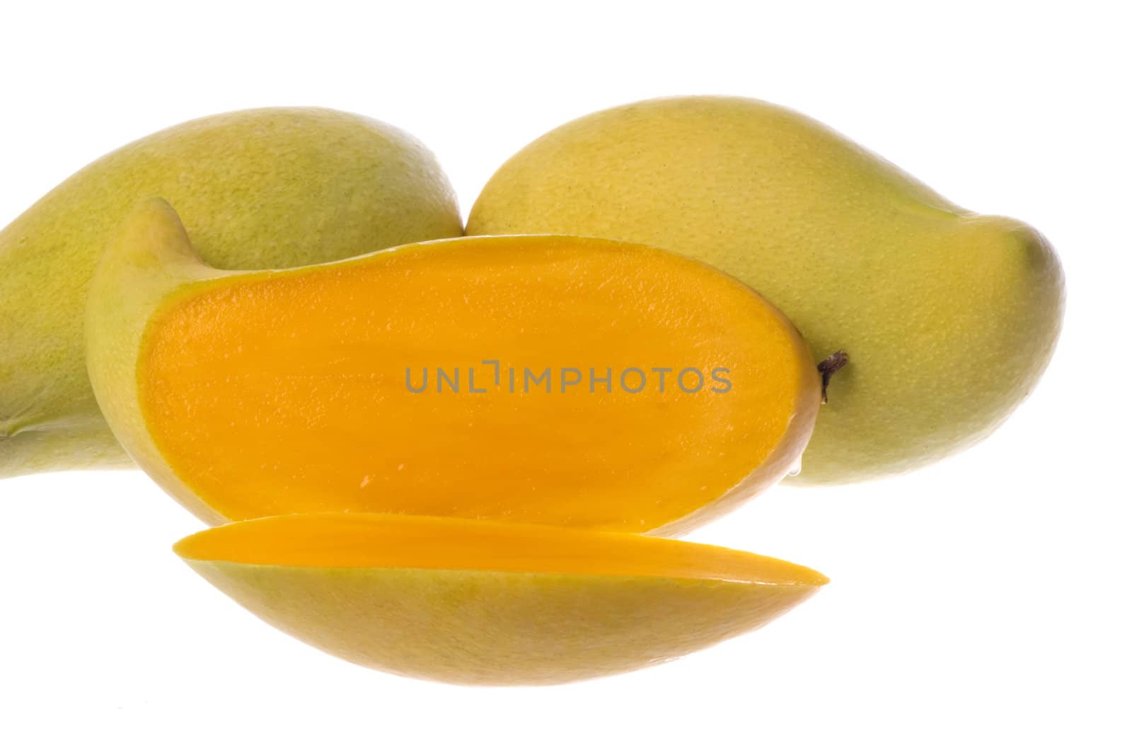 Isolated macro image of Waterlily Mangoes.