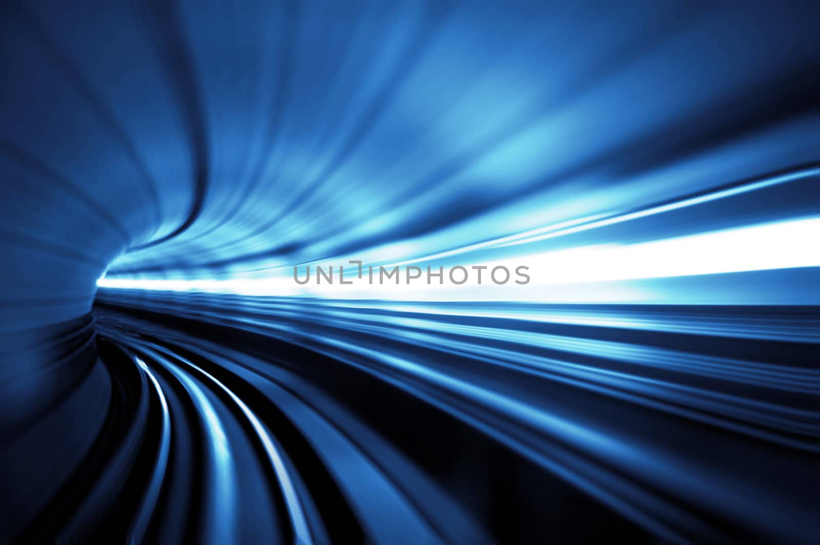 Train moving in Tunnel -Abstract View 