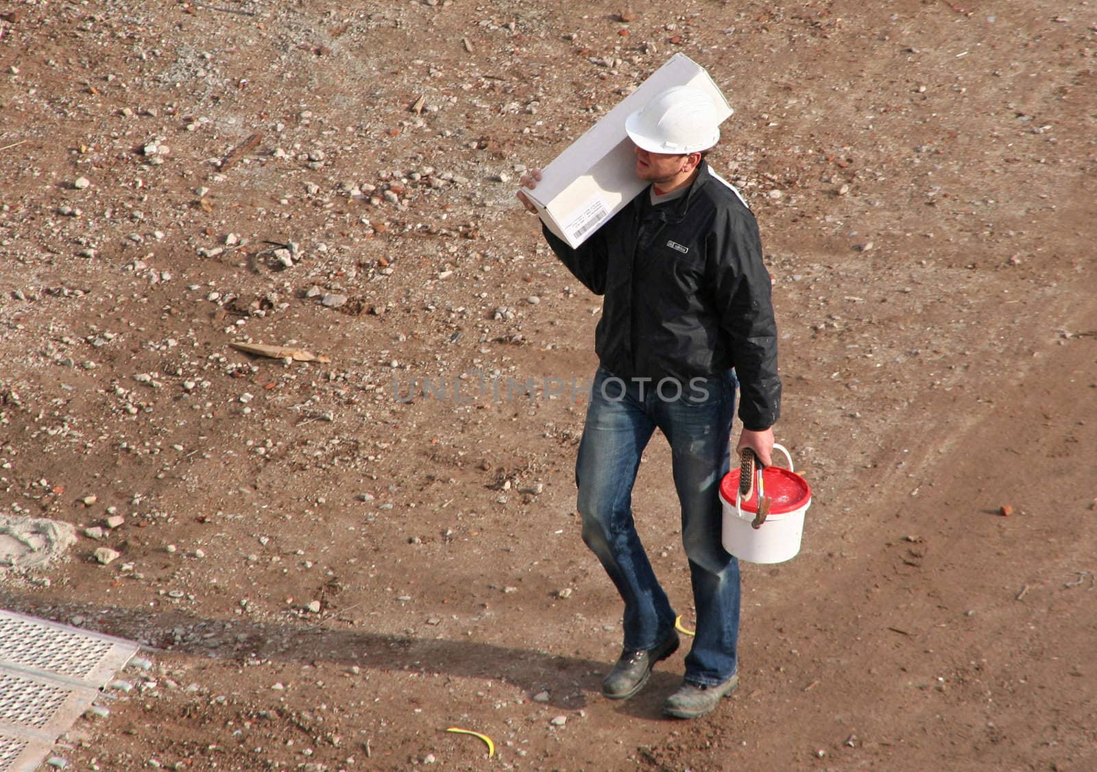 Construction worker on a construction site