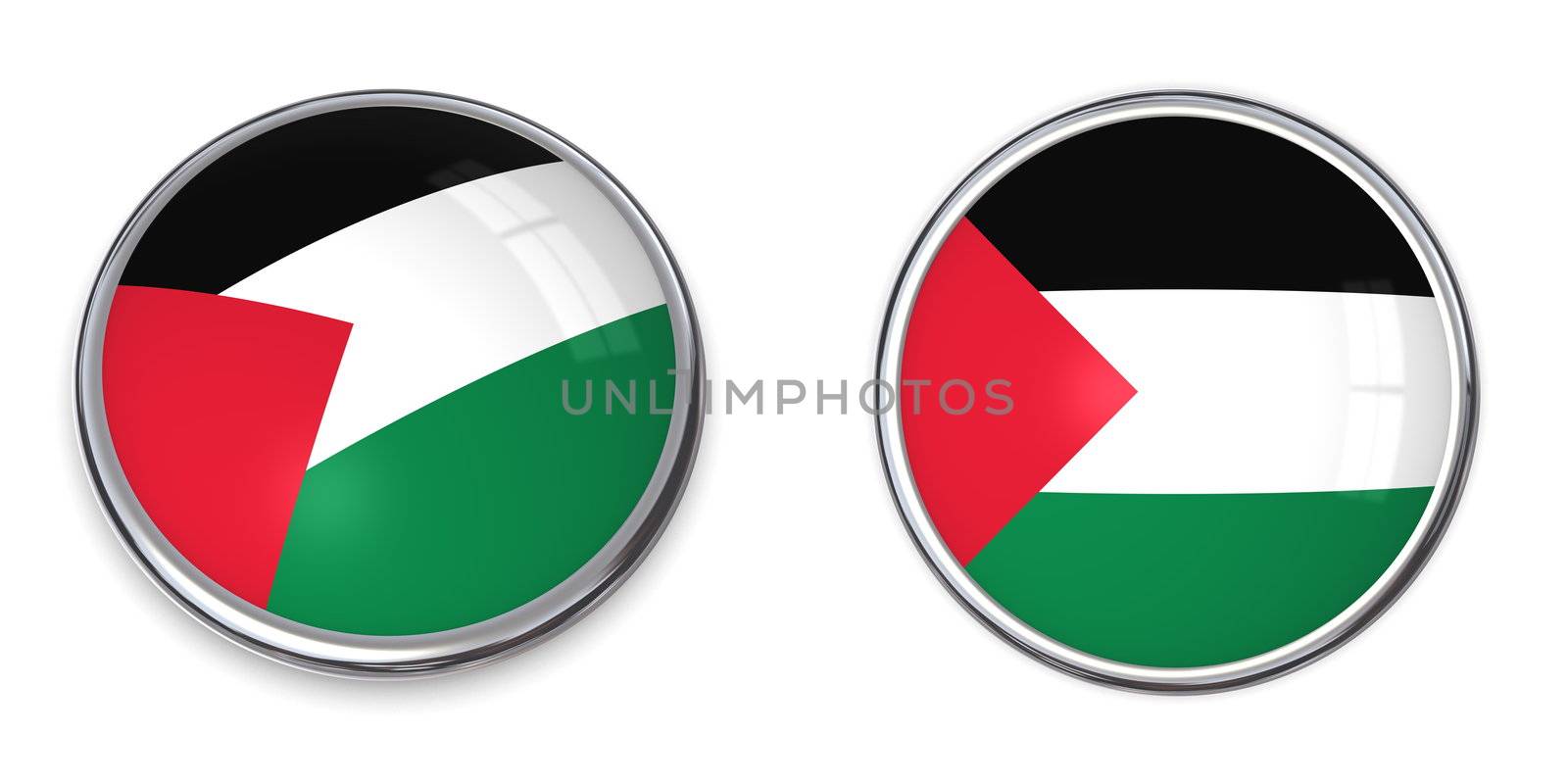 button style banner in 3D of Palestine