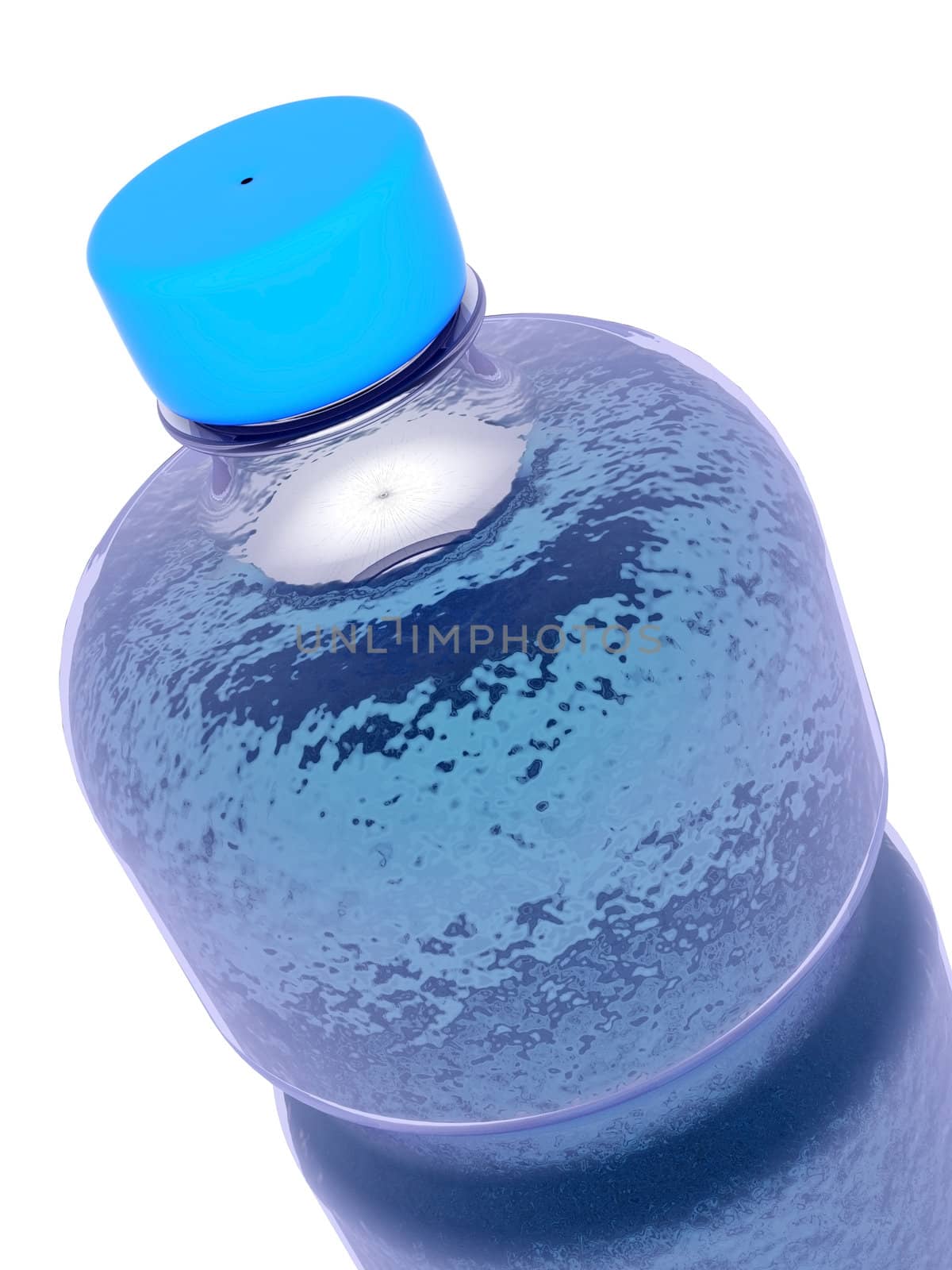 bottle of water on a white background