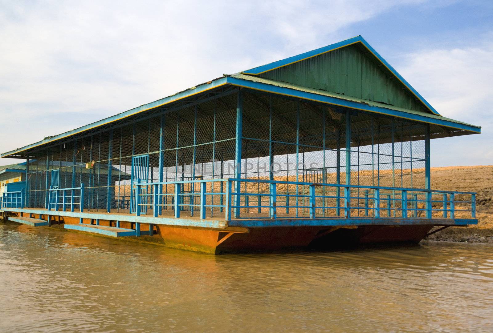 Chong Kneas Floating Basketball Court, Cambodia by shariffc