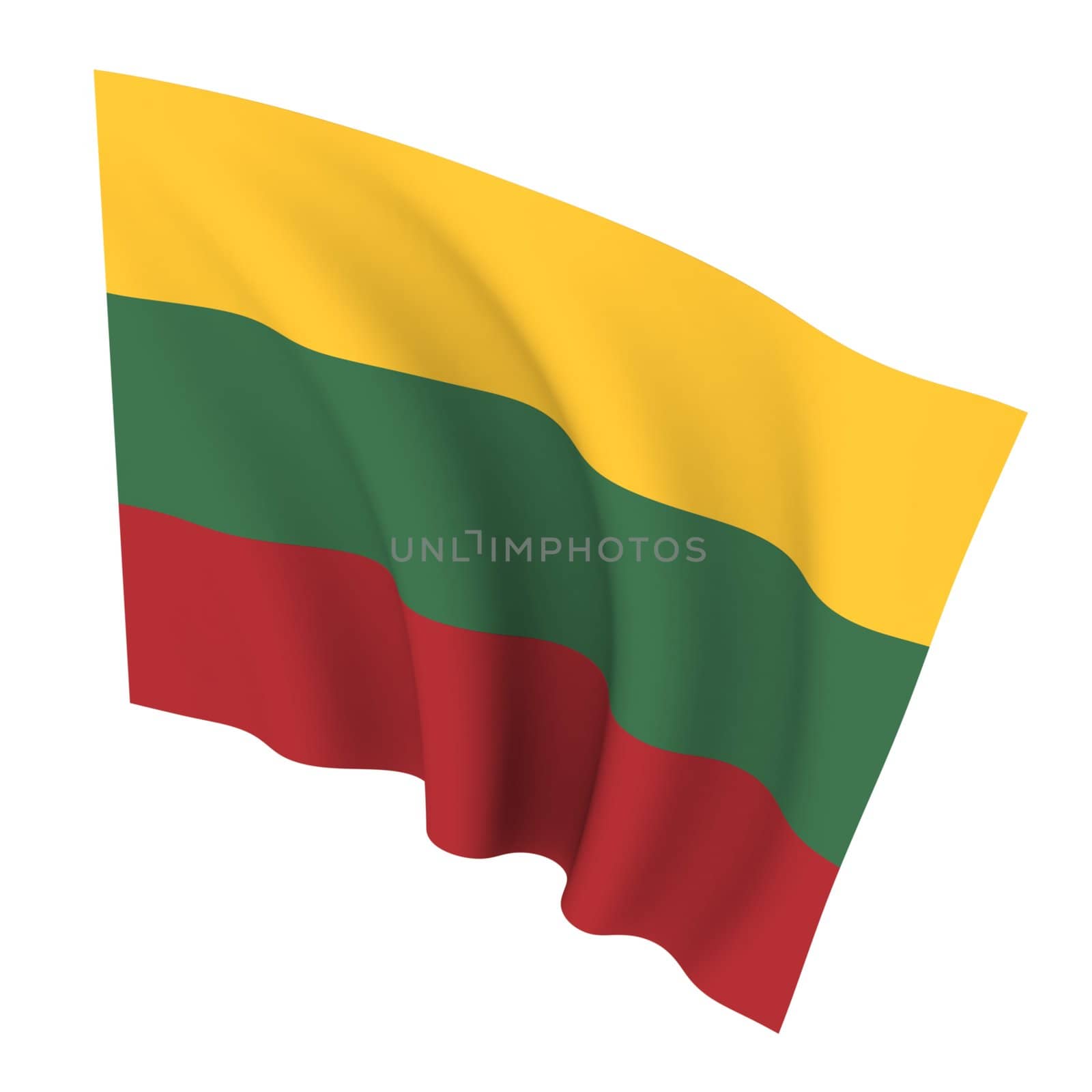 Beautiful flag on a white background
