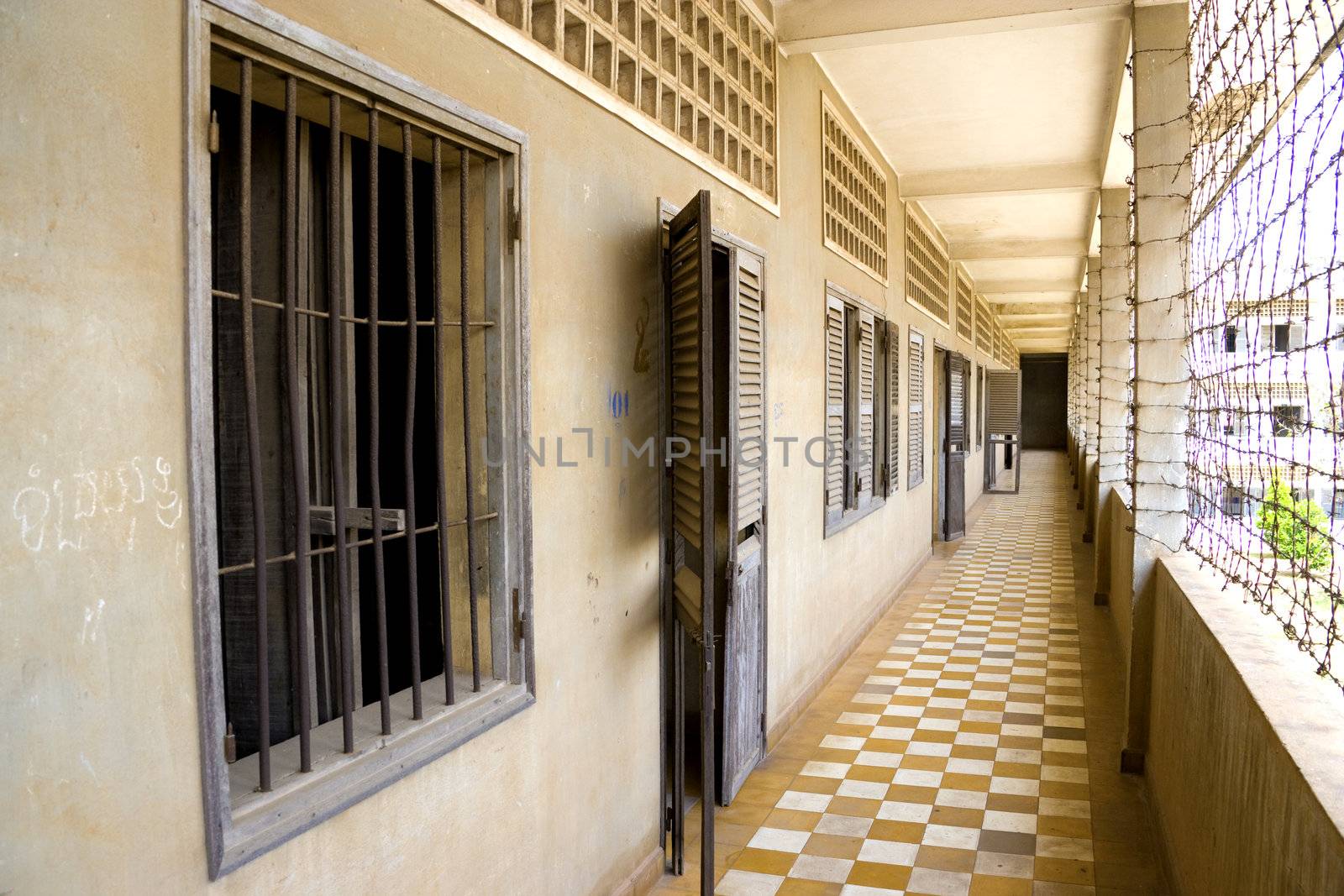 This is the actual prisonwhere many Cambodians were tortured and murdered by the Khmer Rouge. Formerly a school, converted into what was known as the notorious Security Prison 21 (S-21). About 17,000 people were interned here and only 12 survived. Now part of the Tuol Sleng Genocide Museum and it is in the same condition as when it was found by the liberating Vietnamese forces.