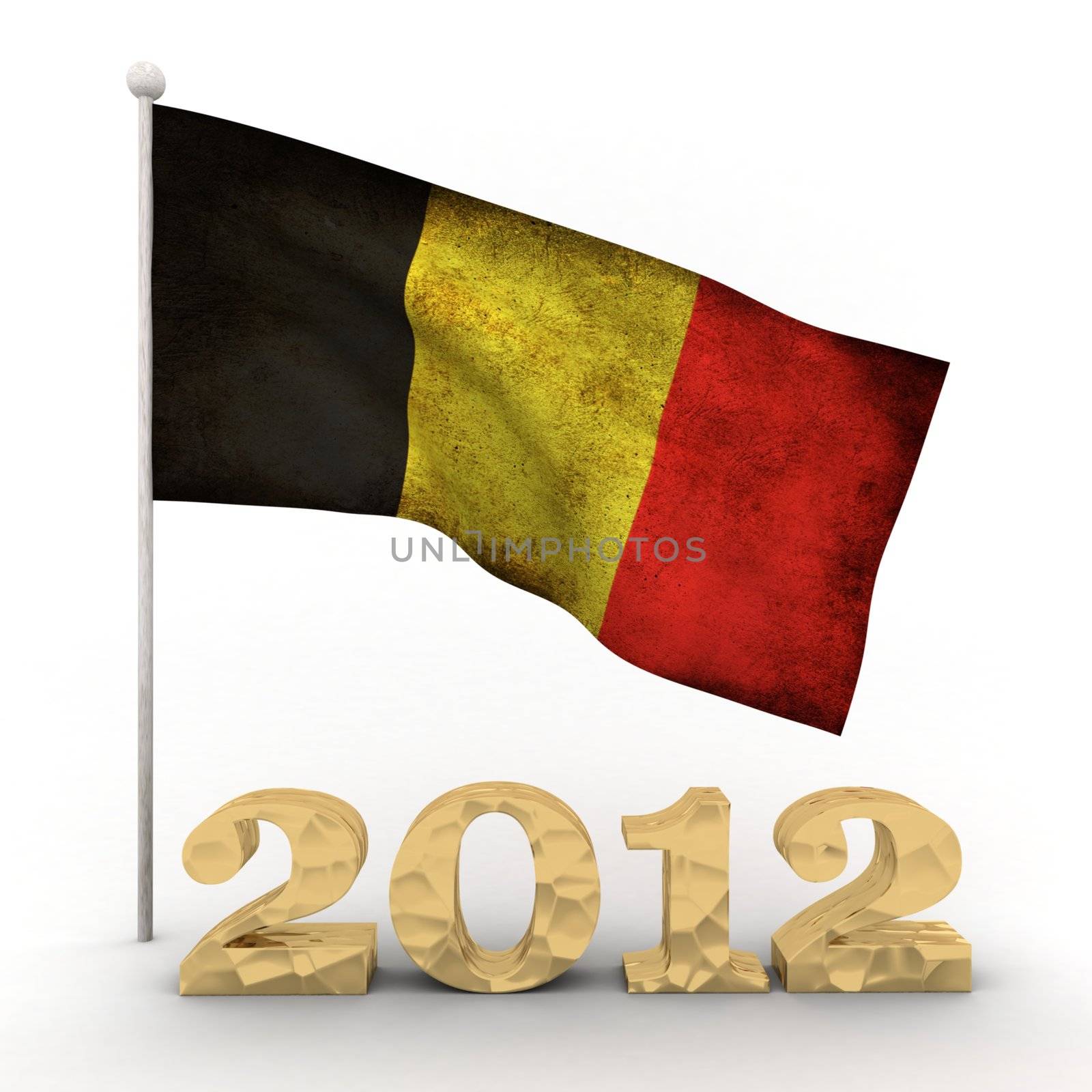 Beautiful flag on a white background