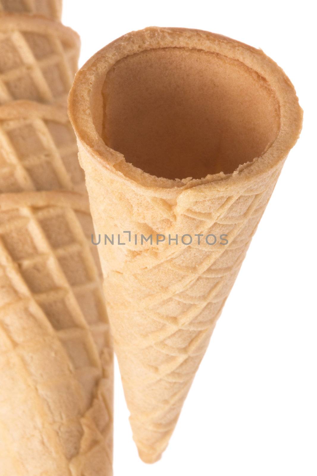 Ice Cream Cones Isolated by shariffc