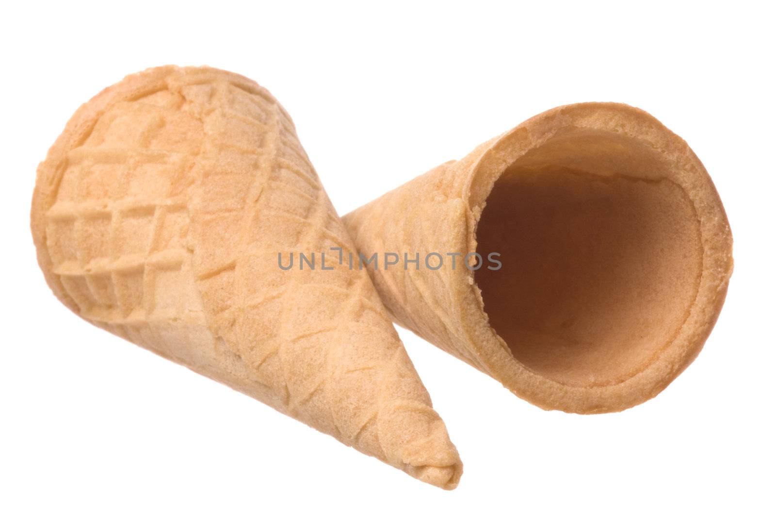 Ice Cream Cones Isolated by shariffc