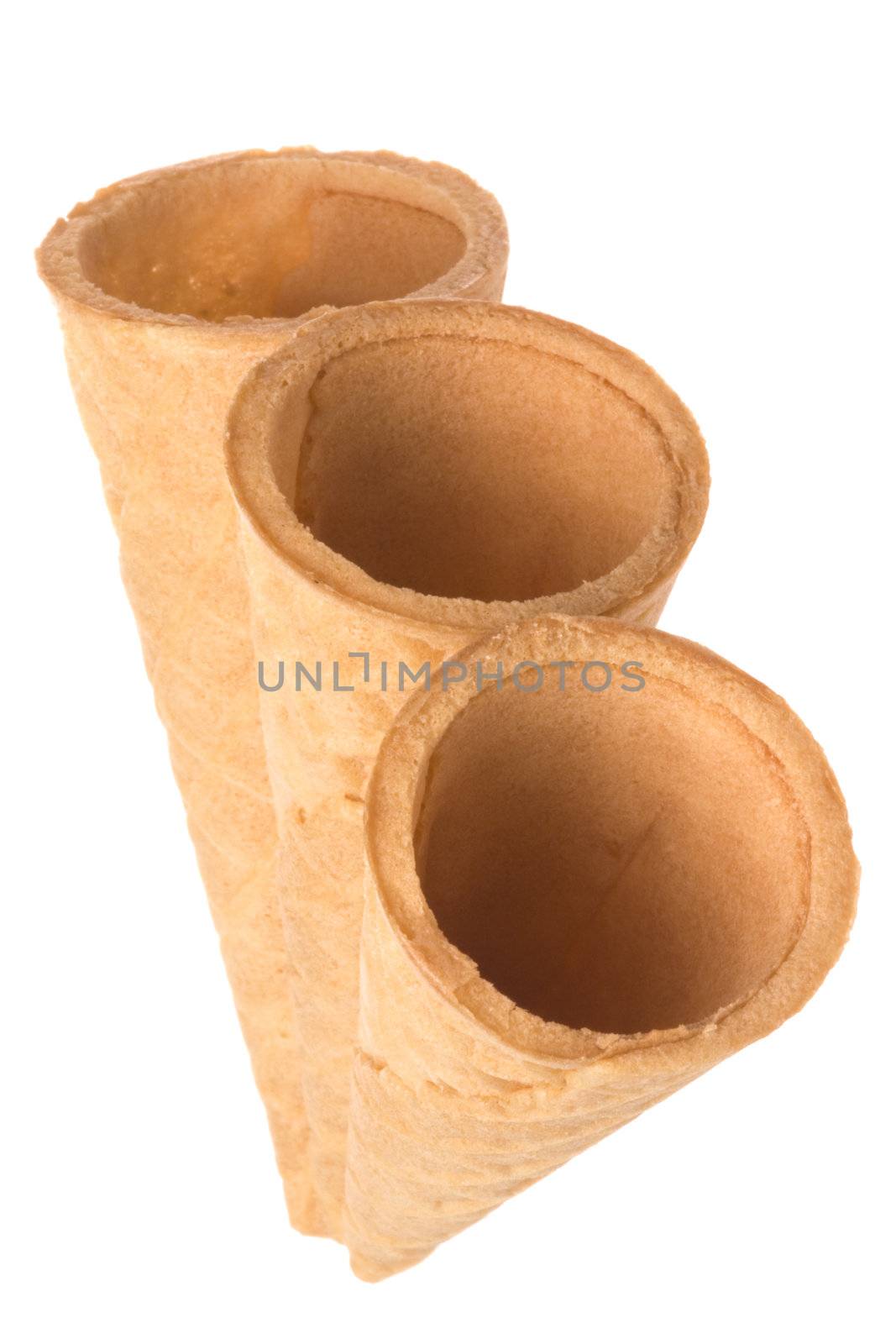 Isolated image of ice cream cones.