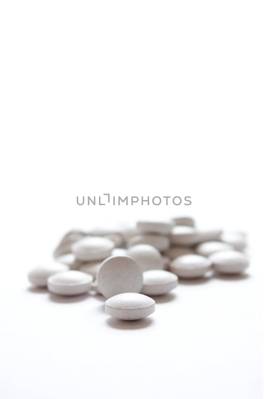 Pills isolated on a white background