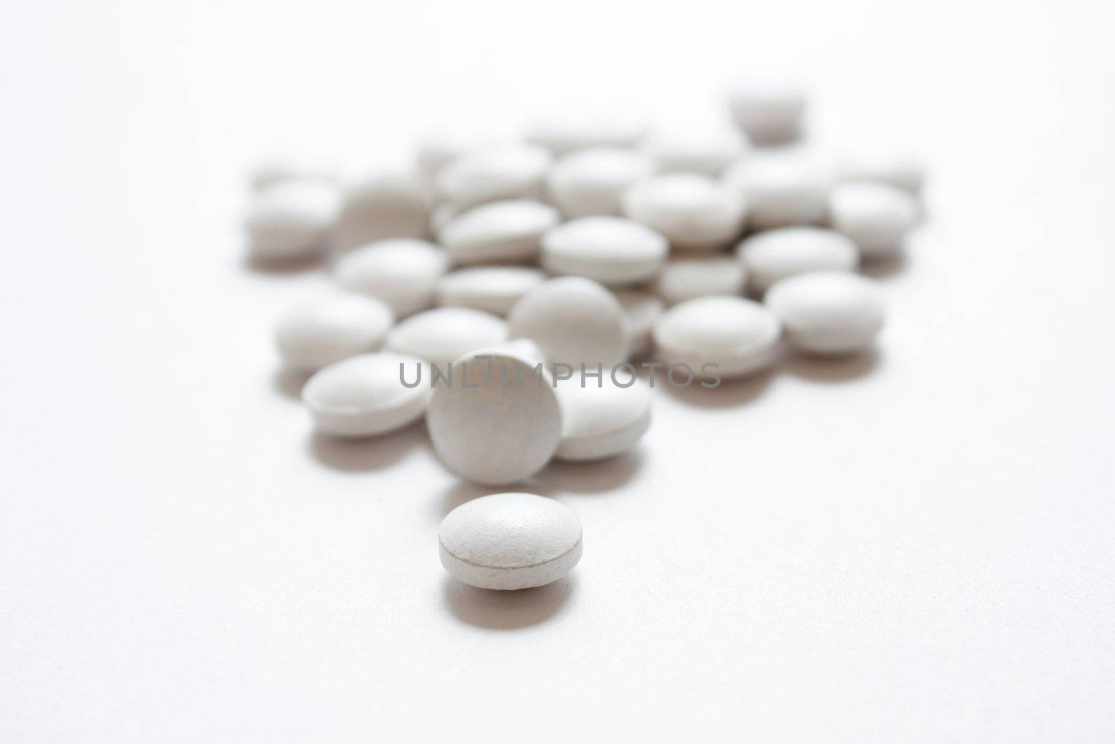 Pills isolated on a white background