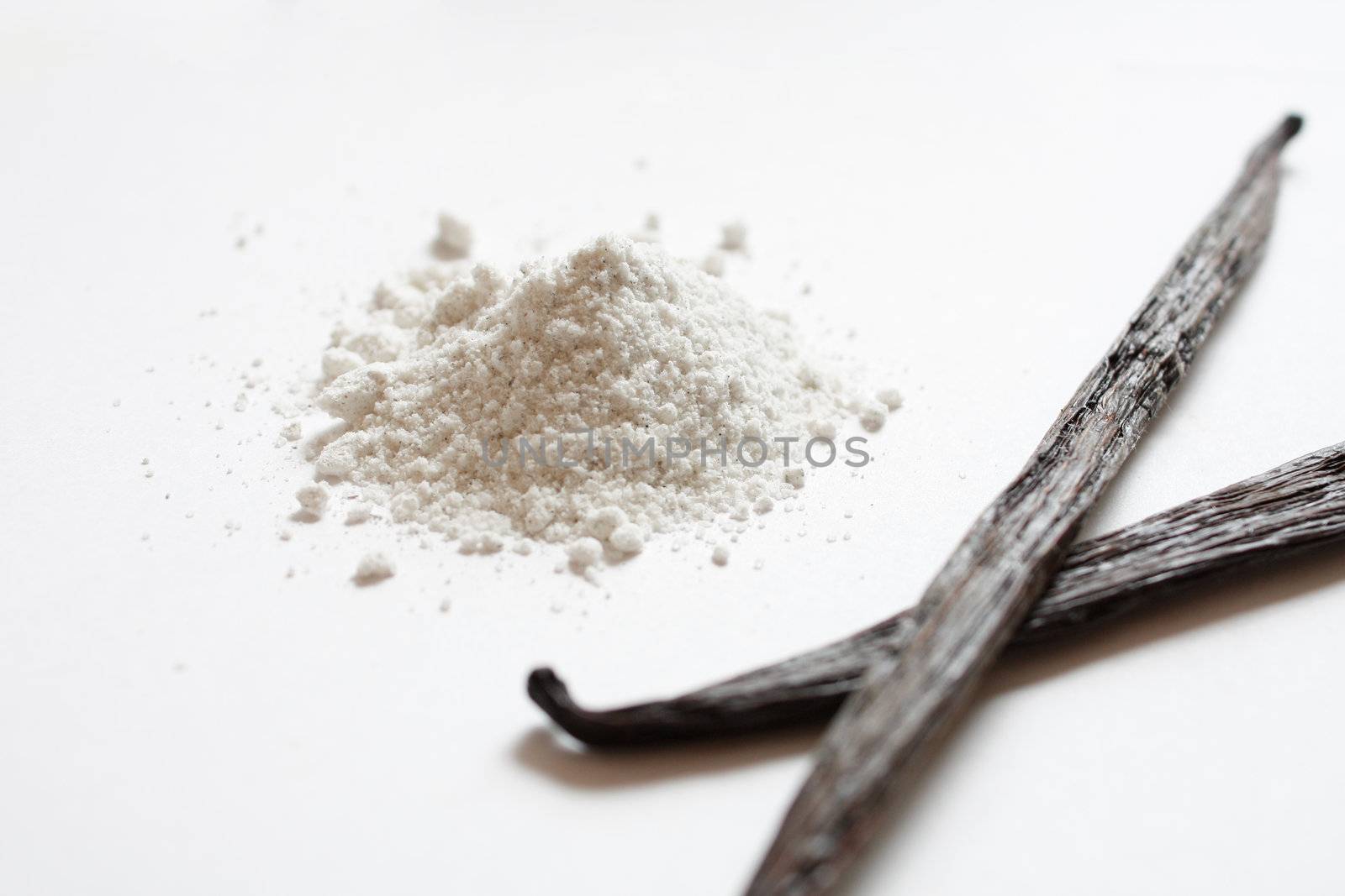 Vanilla pod isolated on white