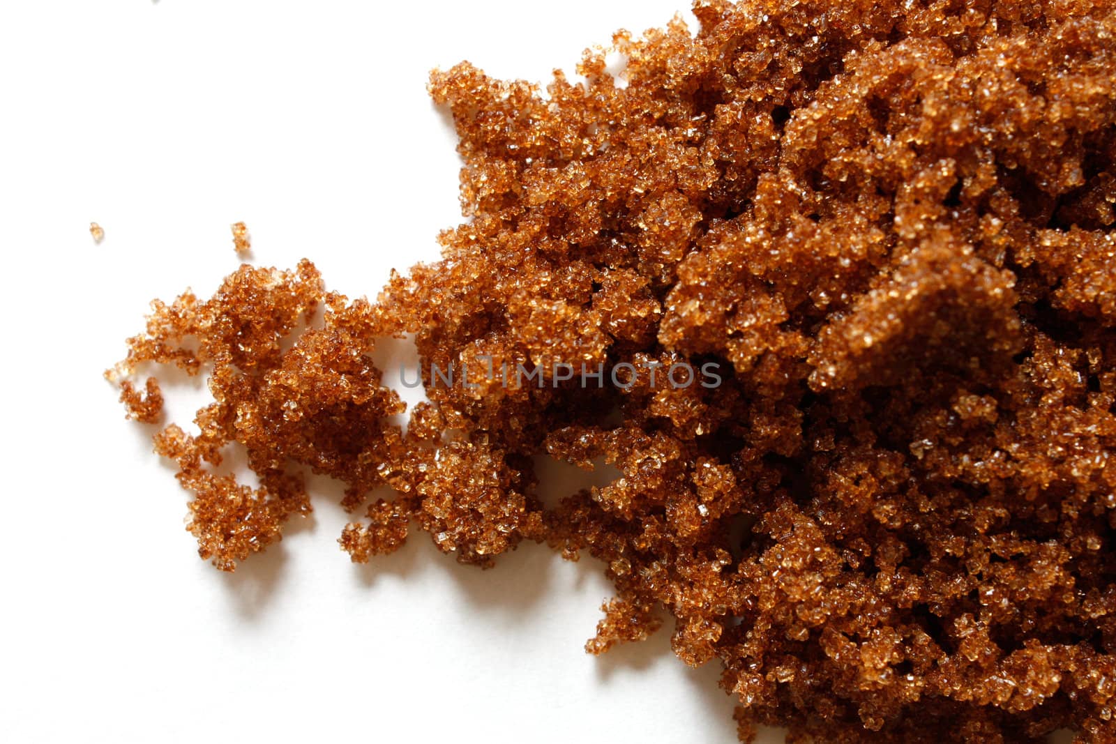 Soft brown sugar on a background