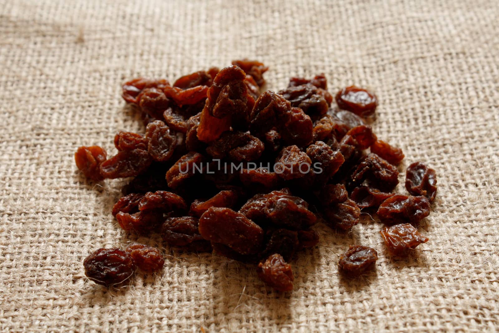 Raisins on a textured background