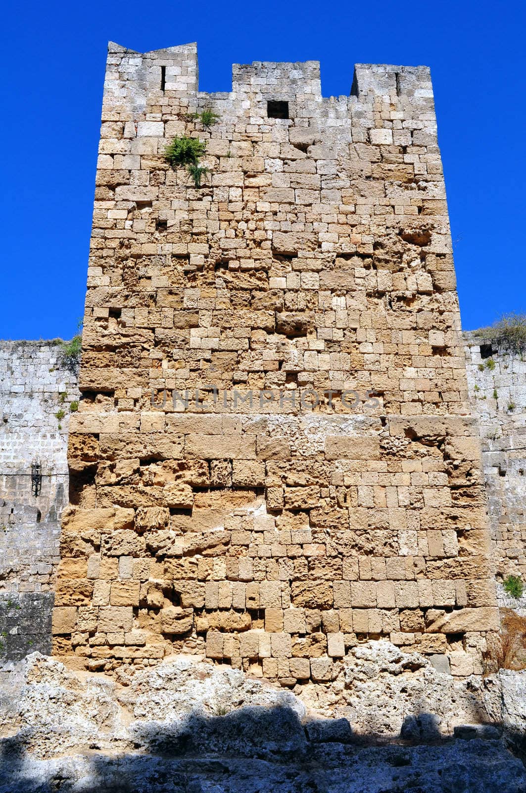 Travel photography: Old town: ancient Rhodes fortress, island of Rhodes, Greece