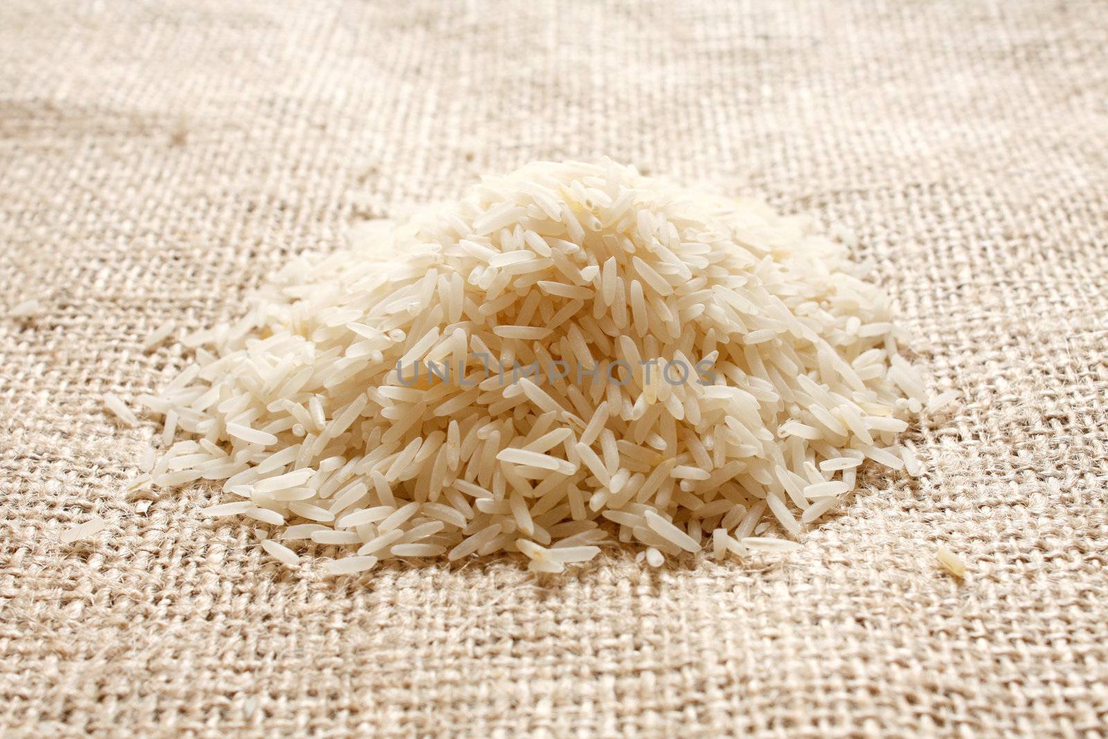 Basmati rice in a heap