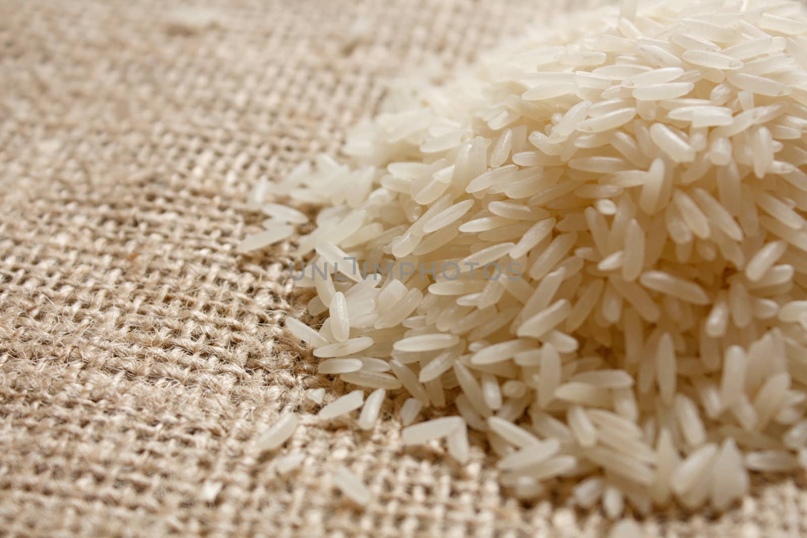 Jasmine rice on a extile surface